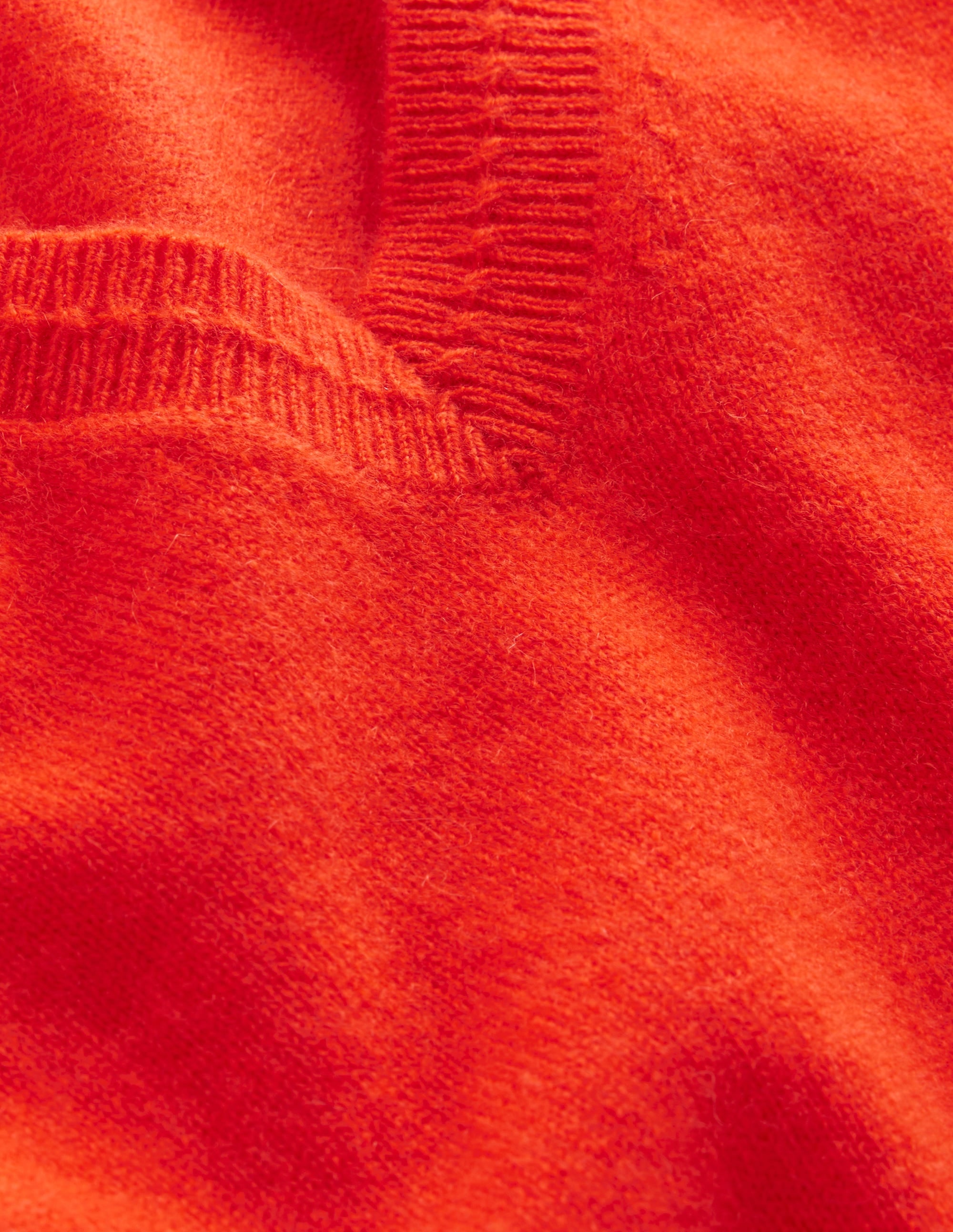 Eva Cashmere V-neck Jumper-Fiesta Orange - Image 6