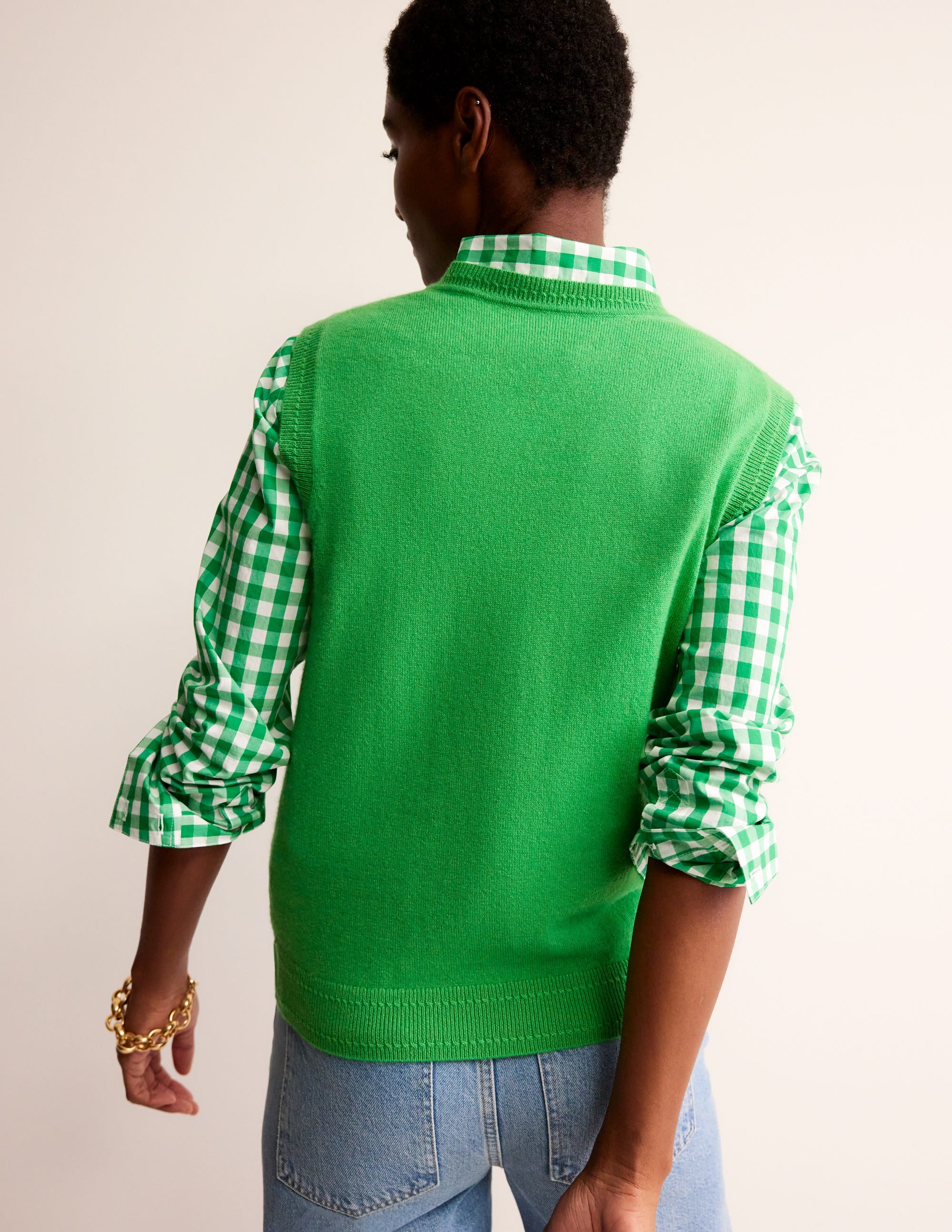 Eva Cashmere Tank-Bright Green - Image 3
