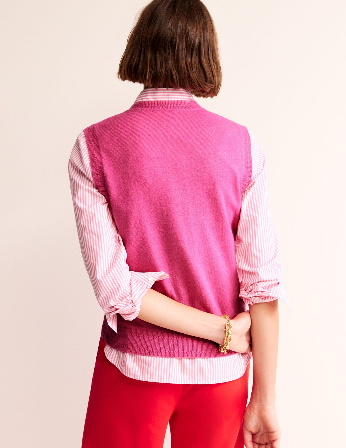 Eva Cashmere Tank-Party Pink - Image 3
