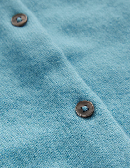 Eva Cashmere Crew Cardigan-Air Blue-7