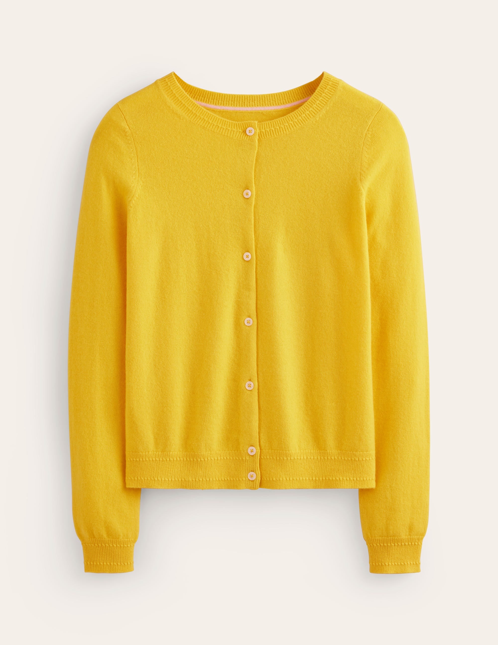 Eva Cashmere Crew Cardigan-Passion Fruit - Image 6