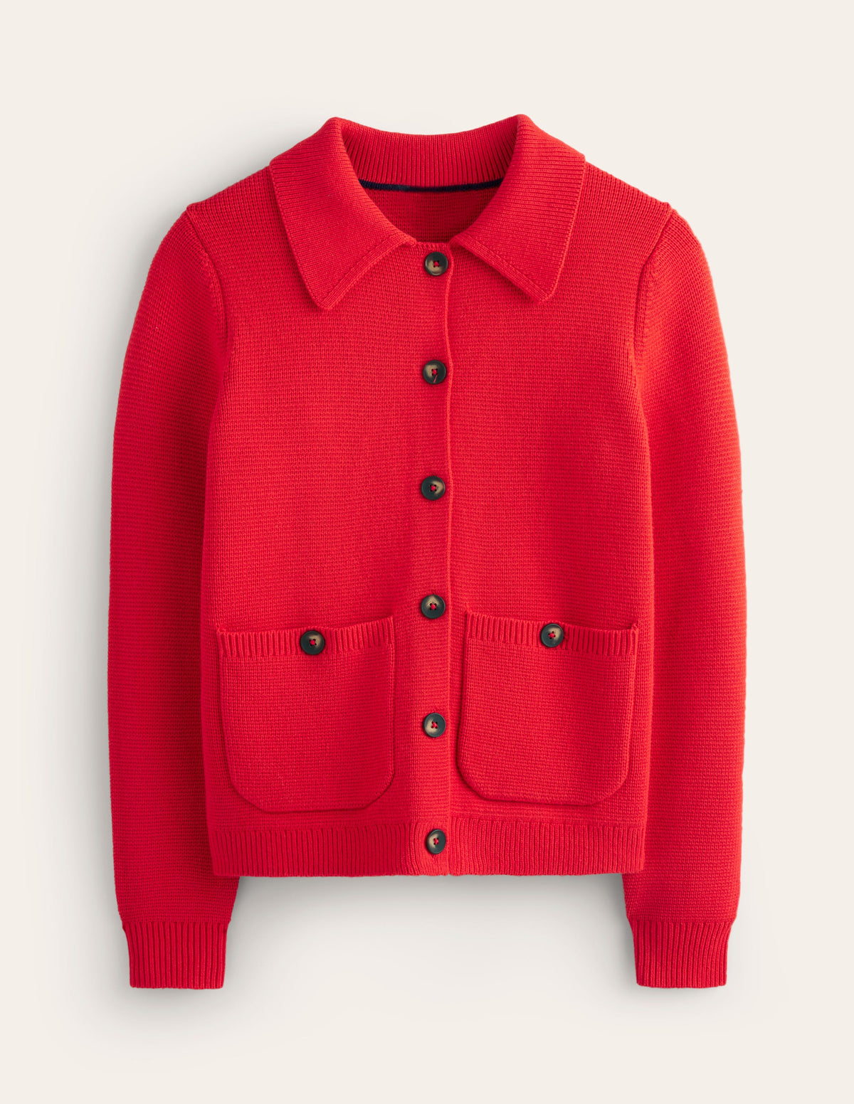 Emily Wool Blend Cardigan-Post Box Red - Image 5