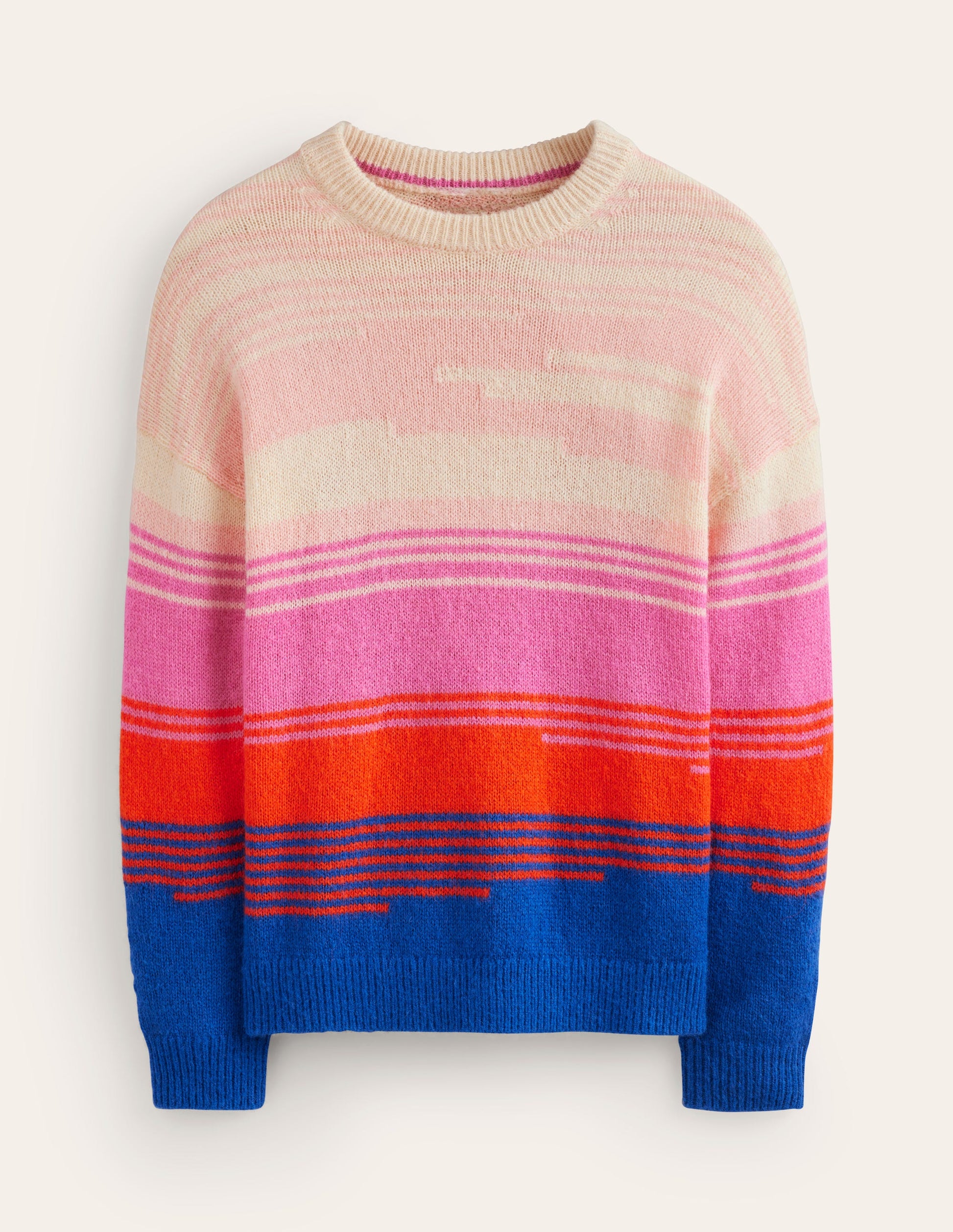 Scenic Crew Neck Jumper-Bright Blue, Scenic Intarsia-6