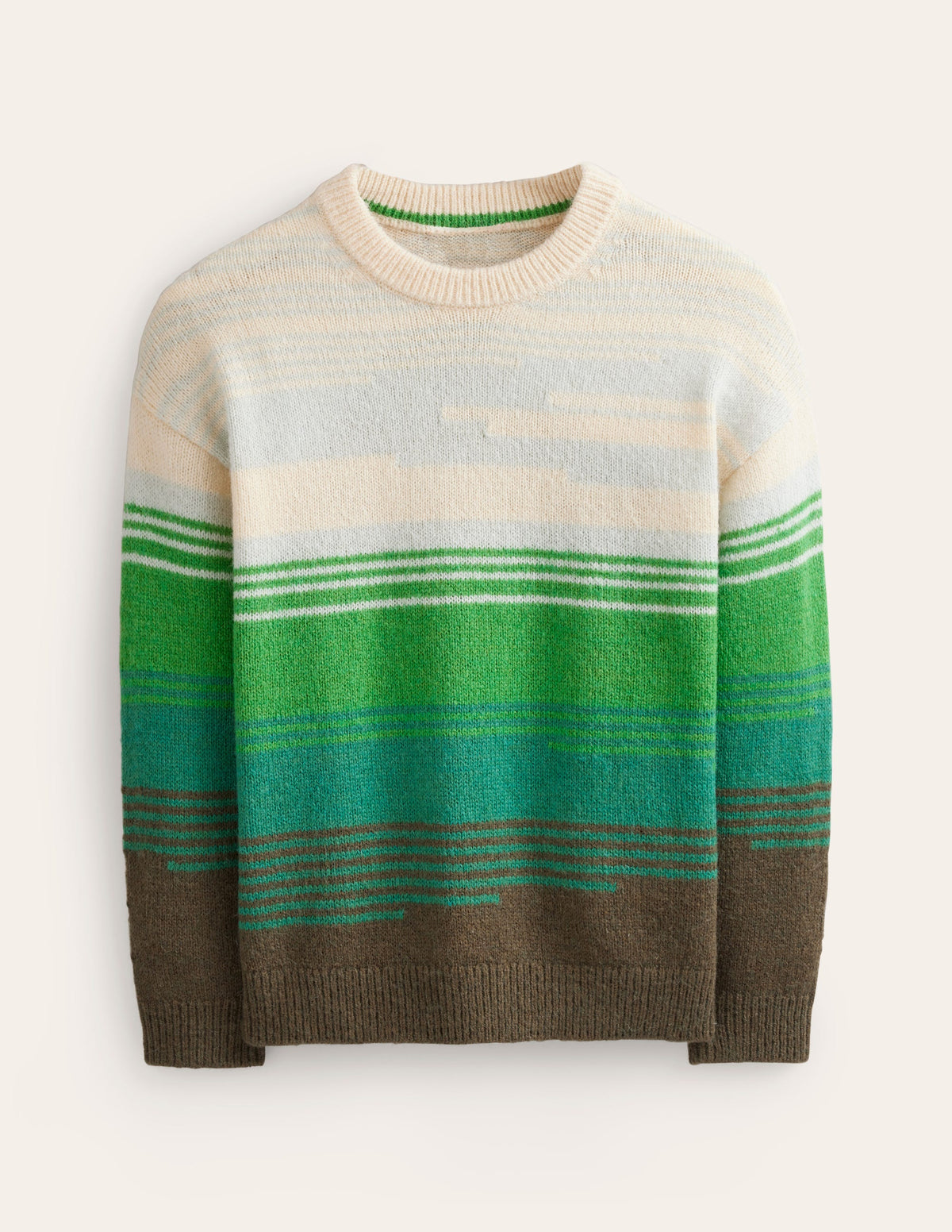 Scenic Crew Neck Jumper-Bright Green, Scenic Intarsia-5