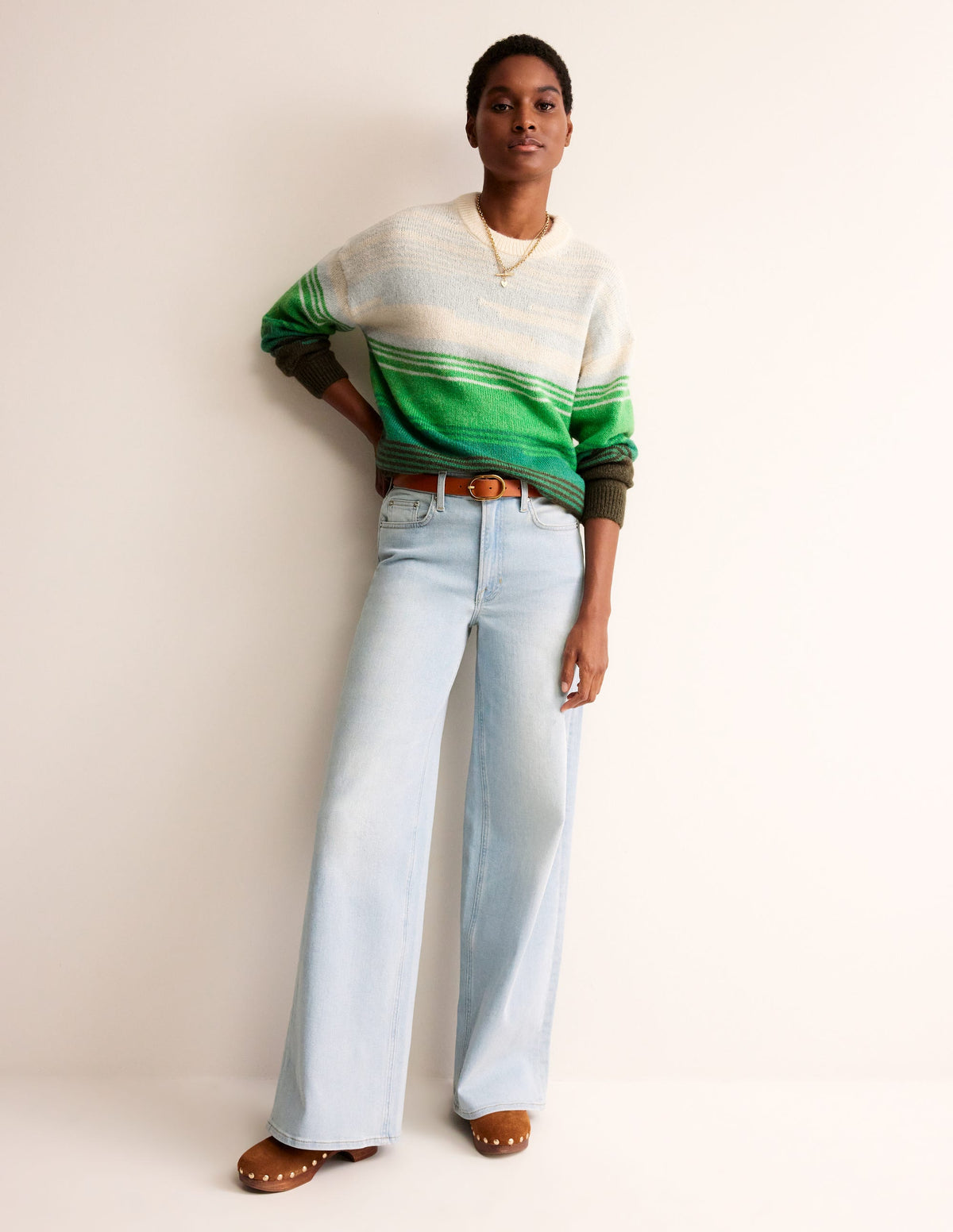 Scenic Crew Neck Jumper-Bright Green, Scenic Intarsia-4