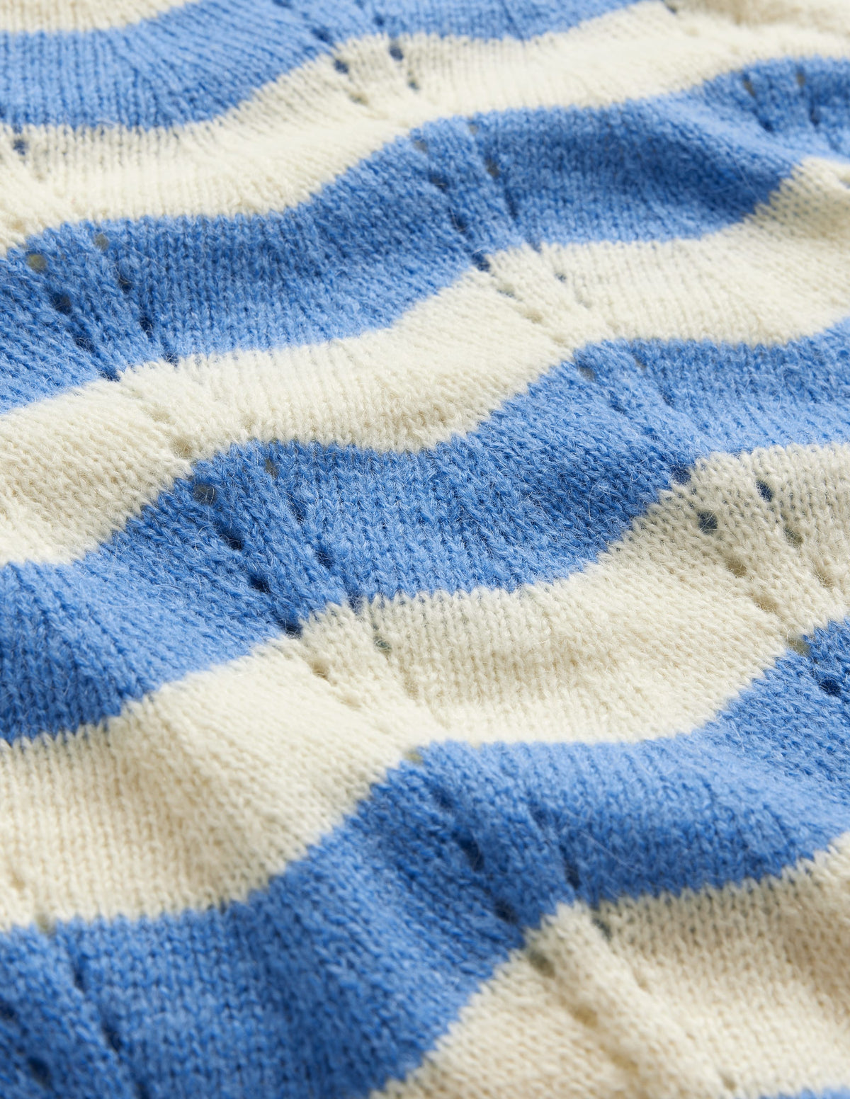Fluffy Wave Jumper-Bright Blue, Warm Ivory Wave - Image 7