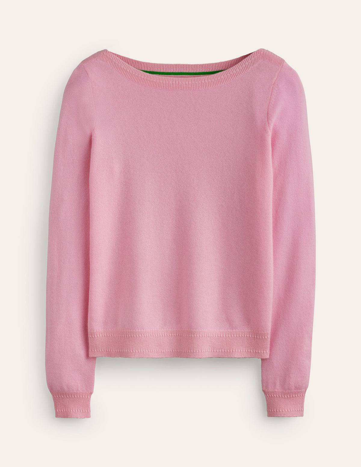 Eva Cashmere Boat Neck Jumper-Spring Blossom Pink-5