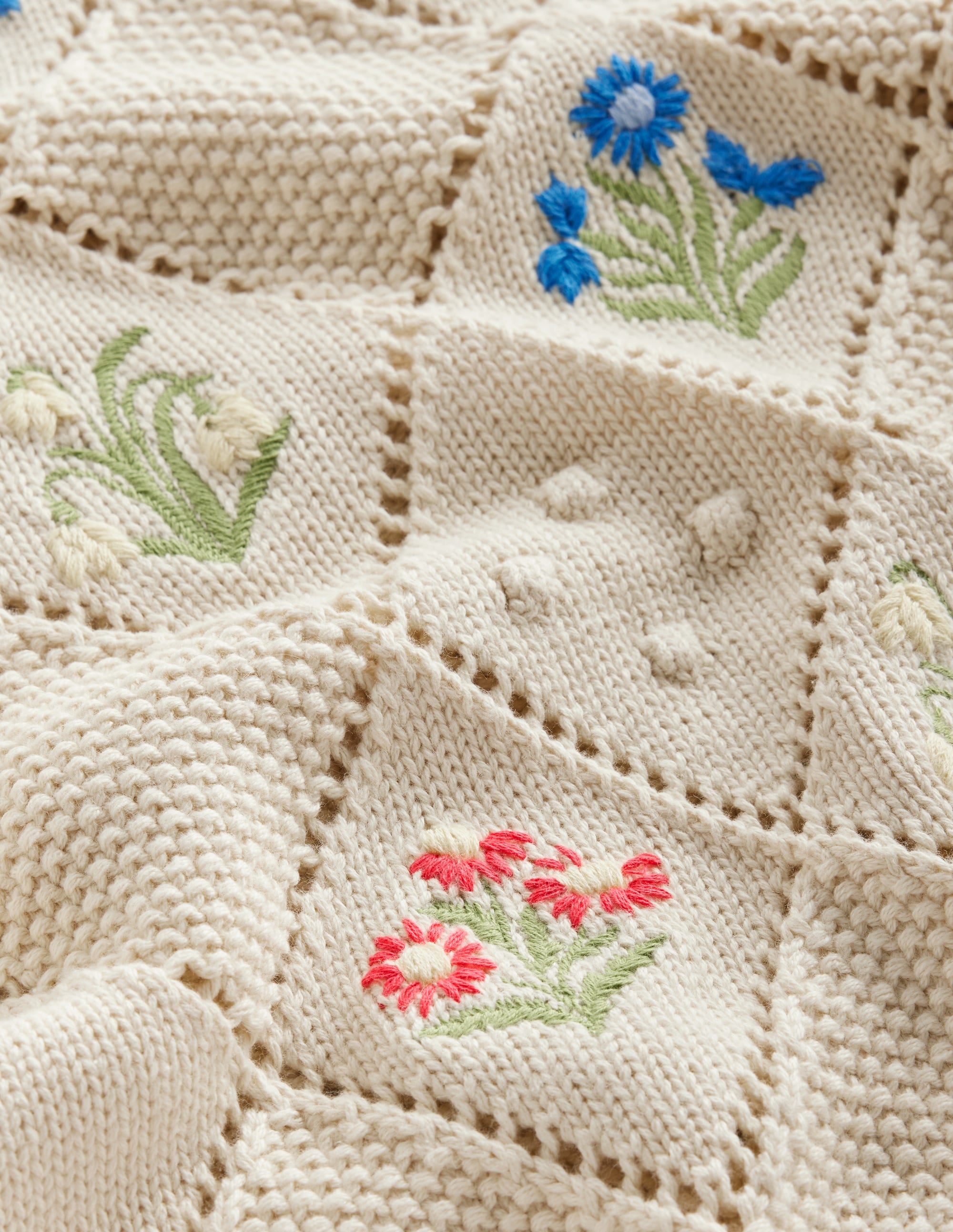 Cotton Embroidered Jumper-Warm Ivory - Image 6