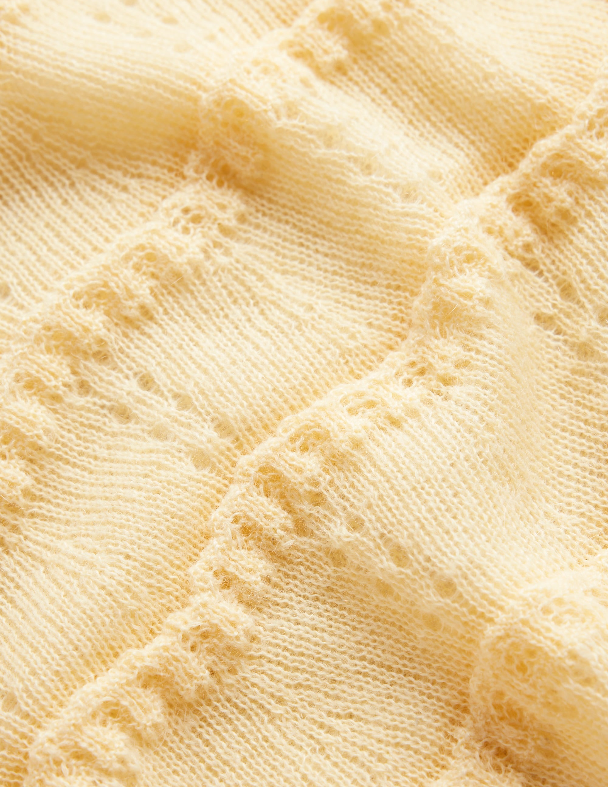 Fluffy Pointelle Stitch Jumper-Pear - Image 6