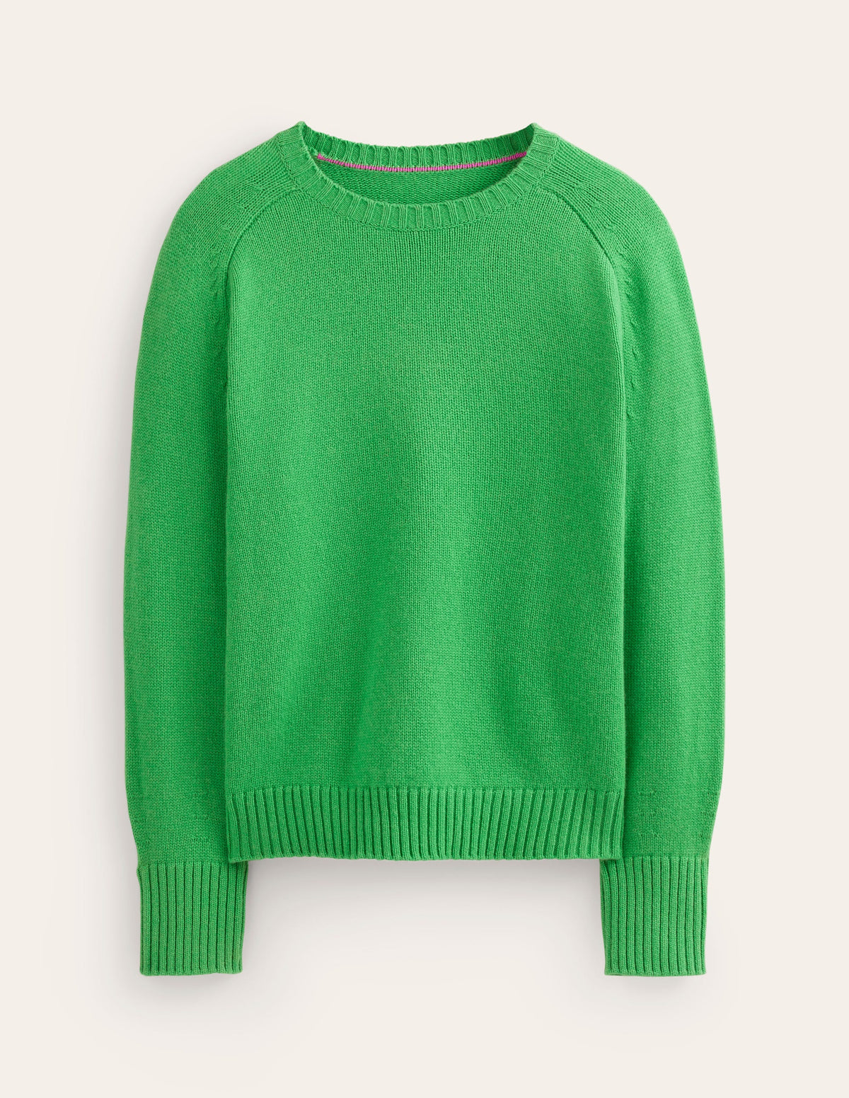Split Cuff Cashmere Jumper-Bright Green - Image 6