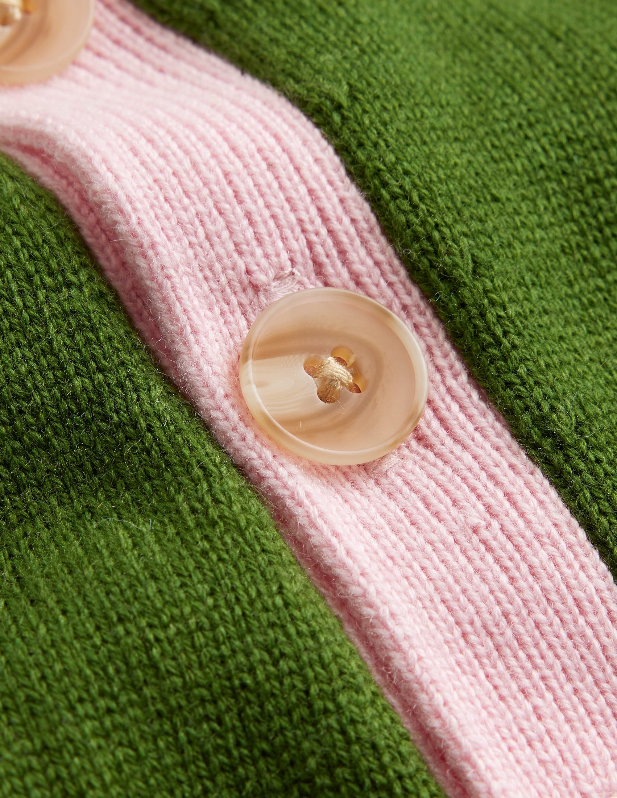 Alma Contrast Trim Jumper-Garden Green, Spring Blossom - Image 6
