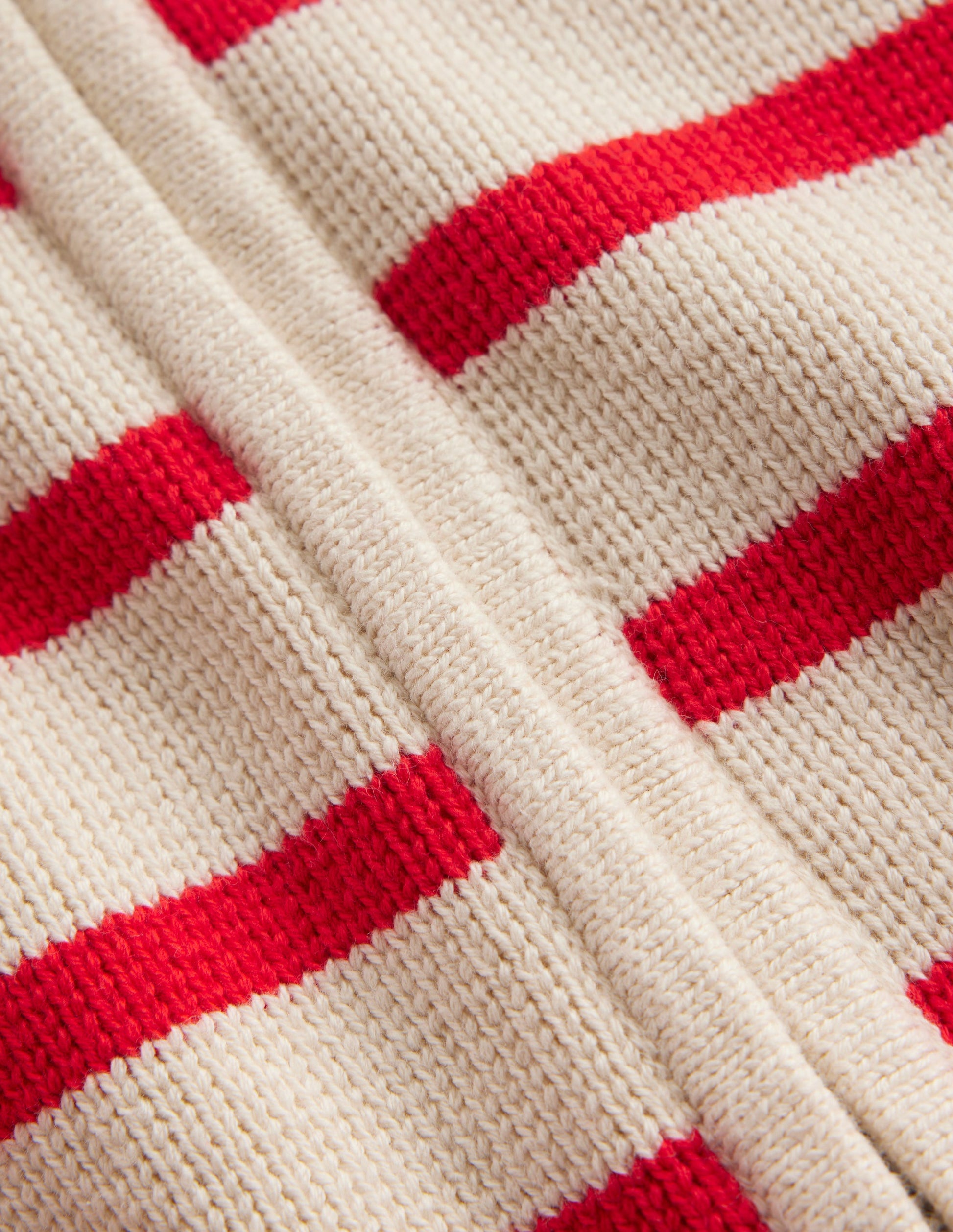 Cotton Breton Cardigan-Warm Ivory, Post Box Red-7