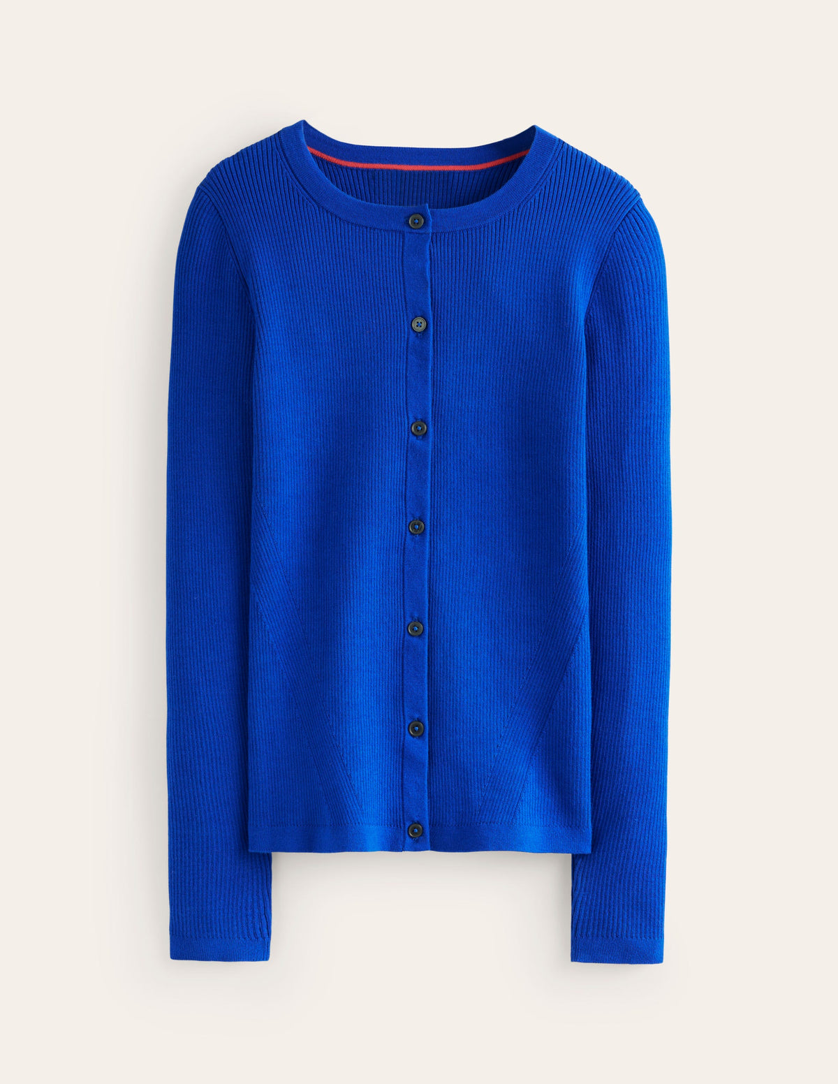 Cotton Rib Cardigan-Bright Blue - Image 5