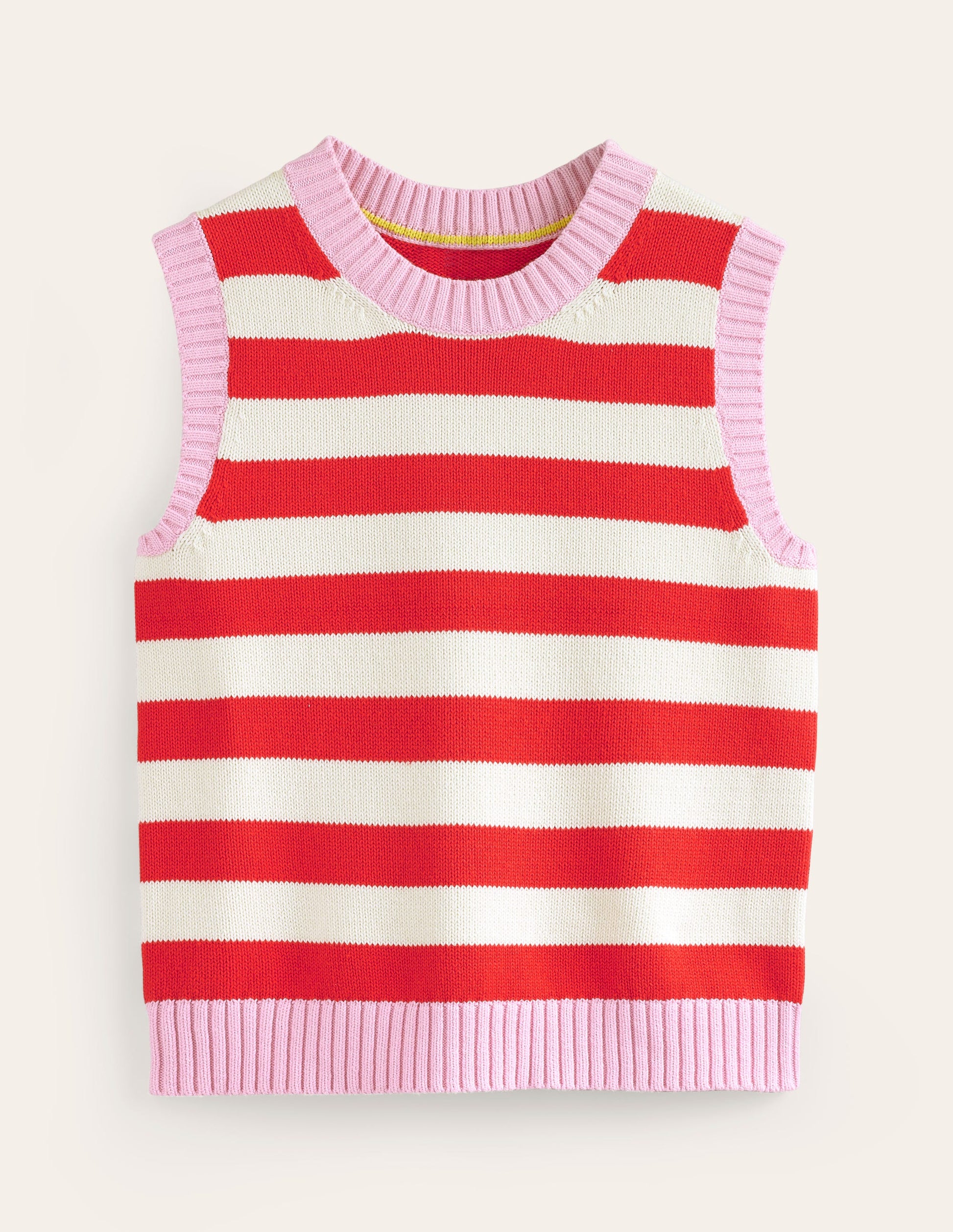 Hotch Potch Cotton Tank-Blossom Pink, Flamenco Red-5