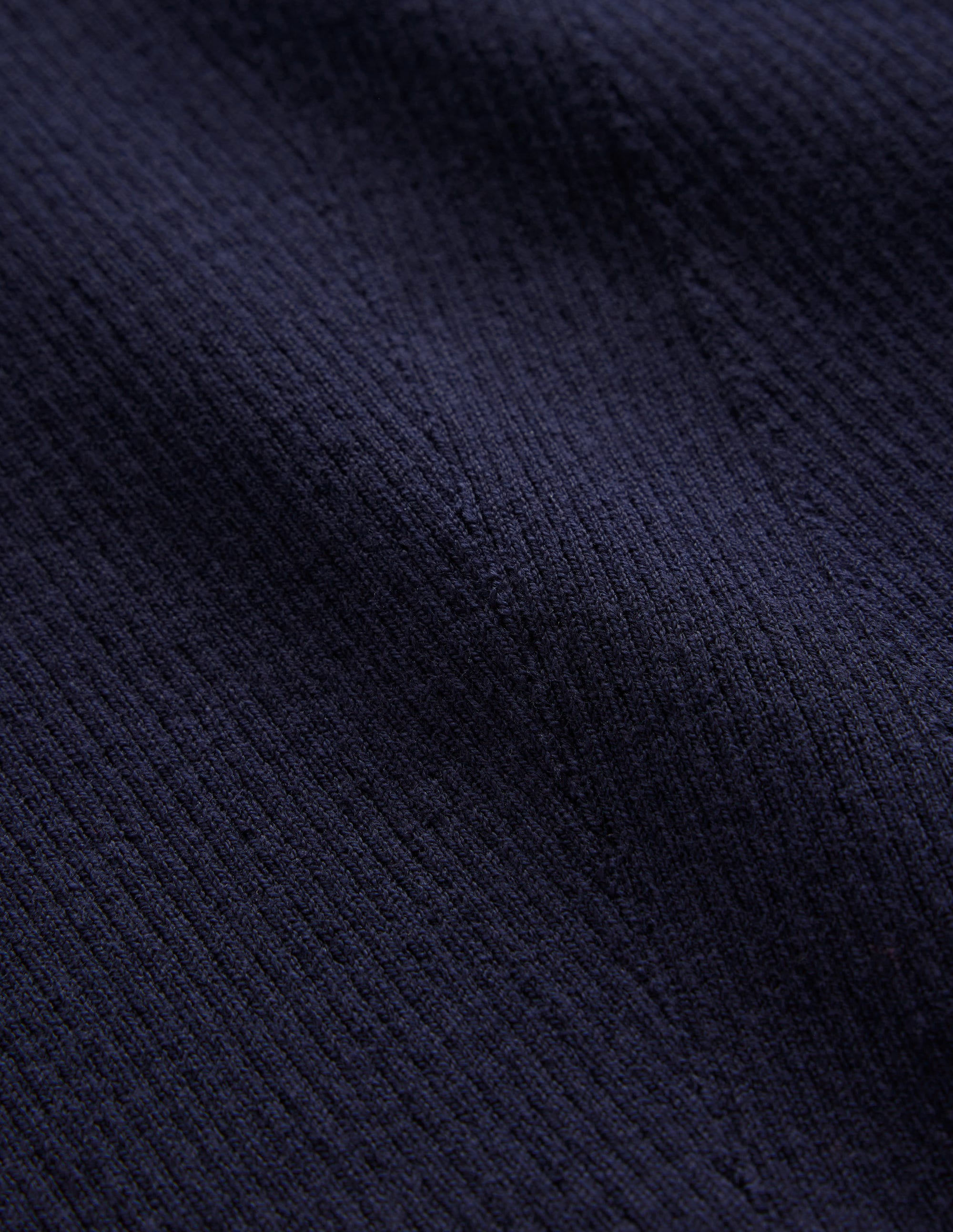 Cotton Rib Boat Neck Jumper-Navy - Image 6