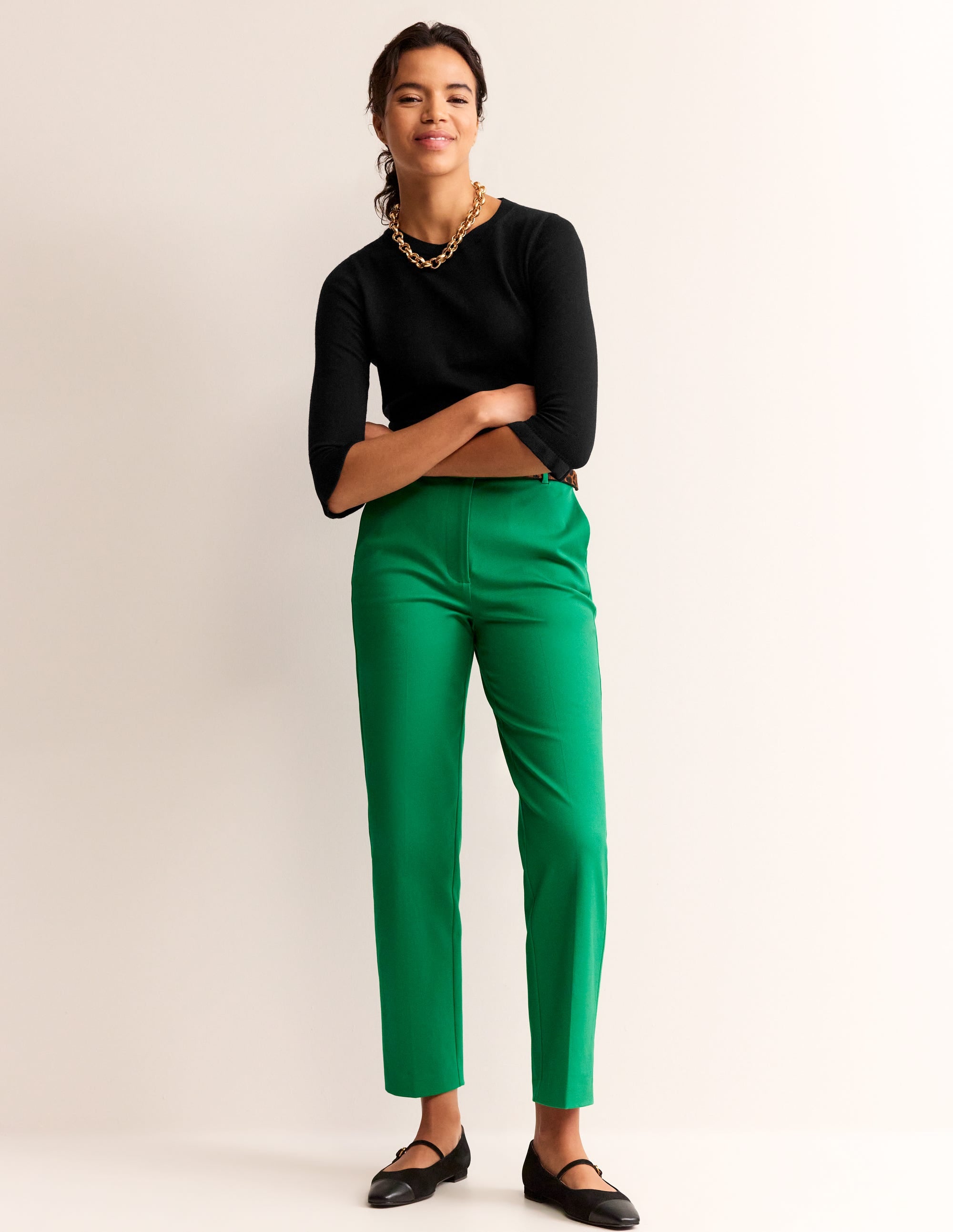 Cotton Merino Frill Jumper-Black - Image 4