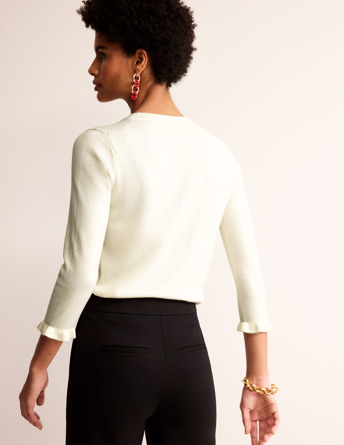 Cotton Merino Frill Jumper-Warm Ivory-4