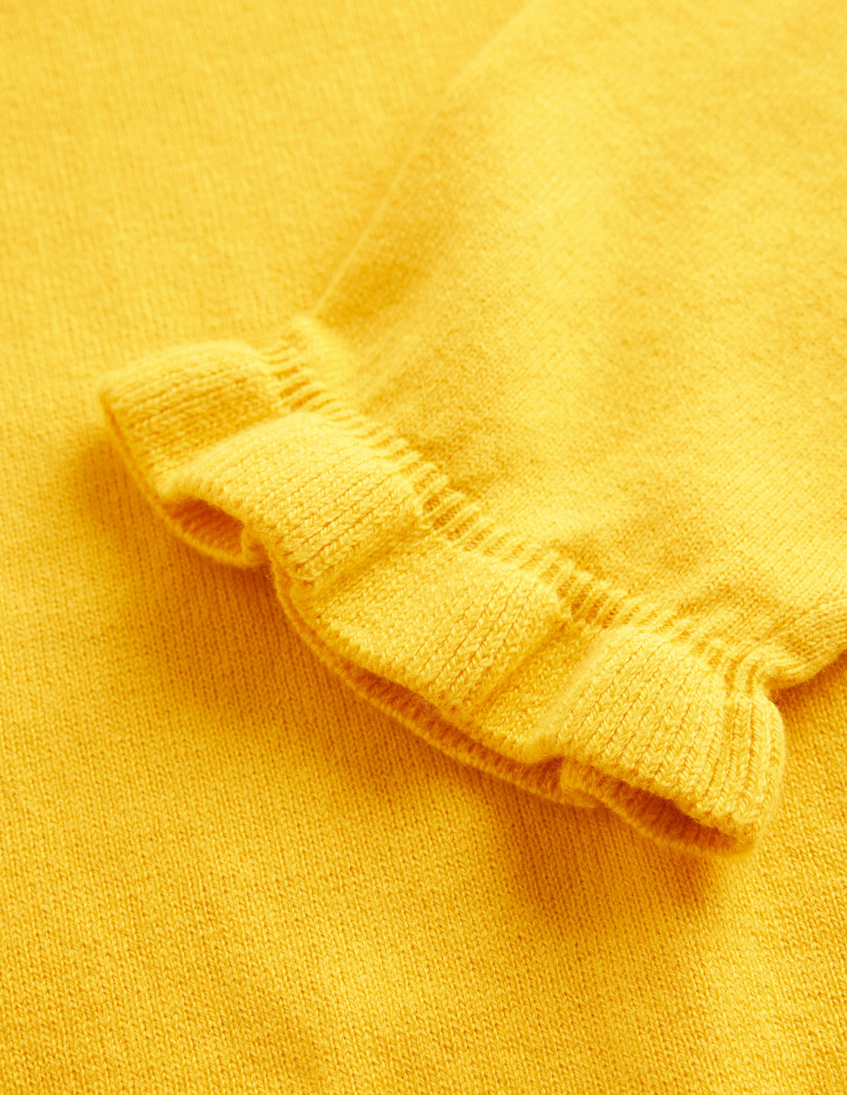 Cotton Merino Frill Jumper-Mimosa Yellow - Image 6