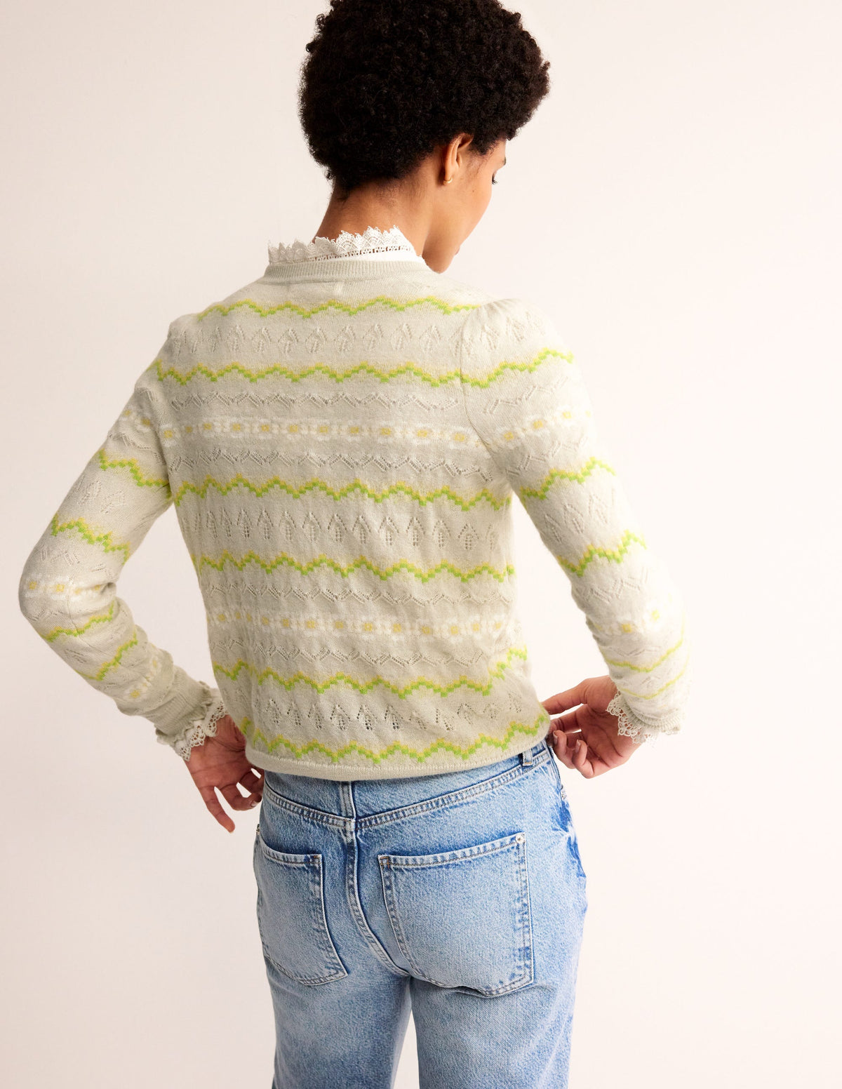 Fair Isle Fluffy Jumper-Oatmeal Melange-3
