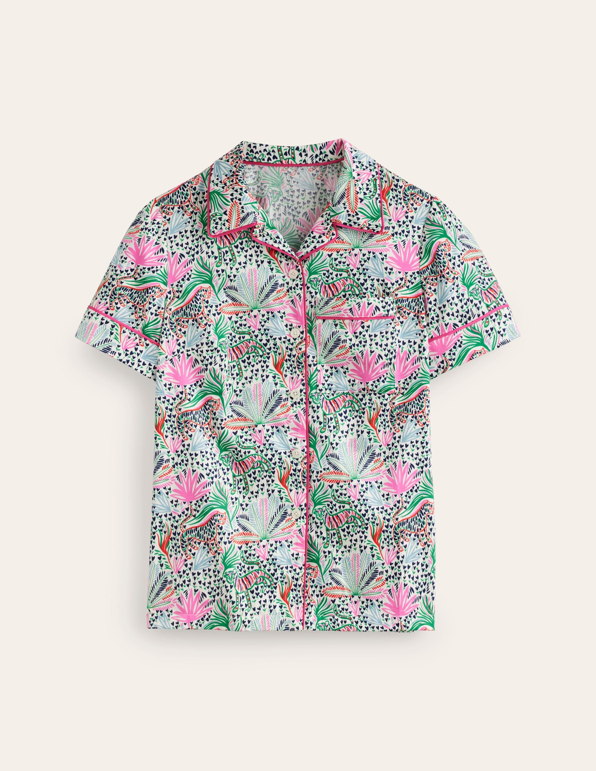 Short Sleeve Pyjama Top-Multi, Wilderness - Image 5
