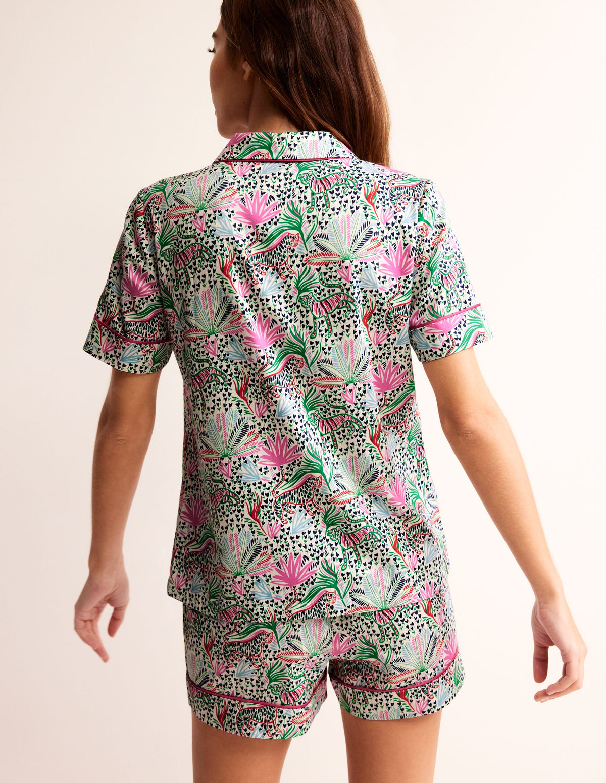 Short Sleeve Pyjama Top-Multi, Wilderness-3