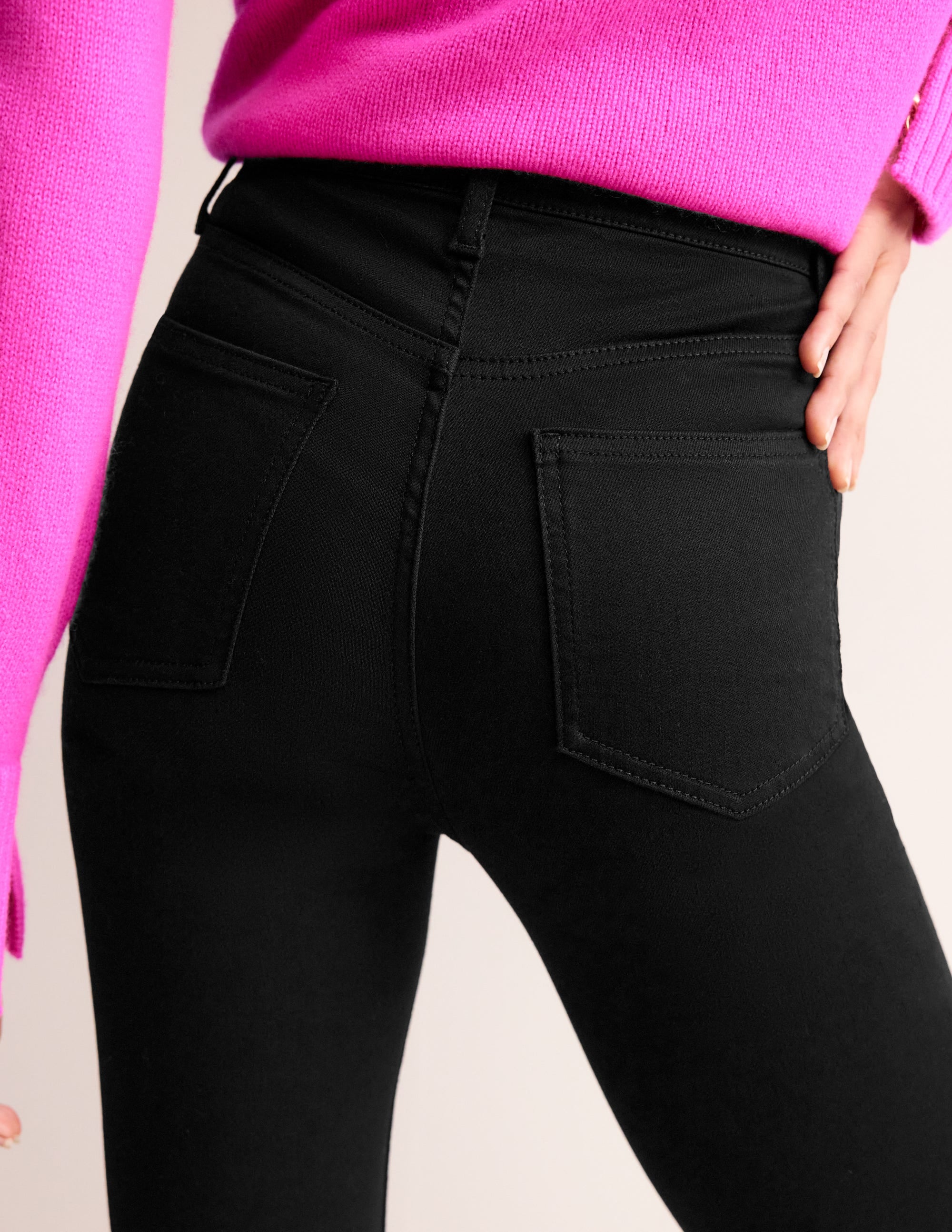High Rise Skinny Jeans-Black - Image 2