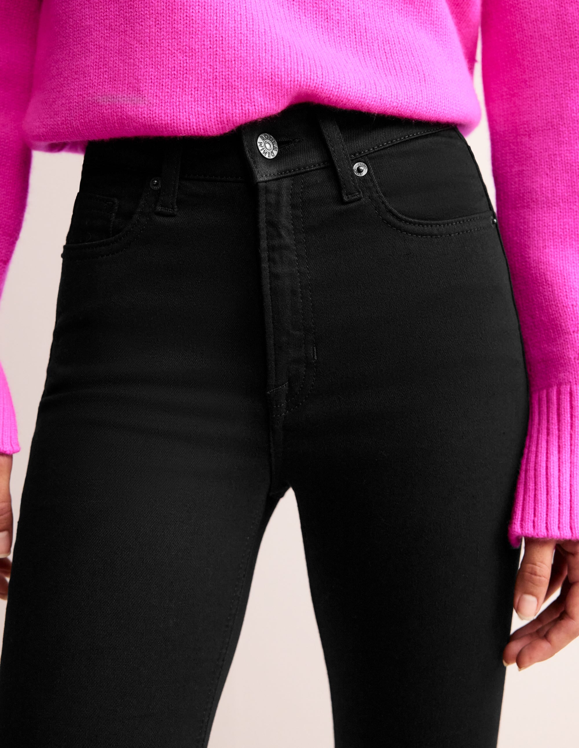 High Rise Skinny Jeans-Black - Image 5