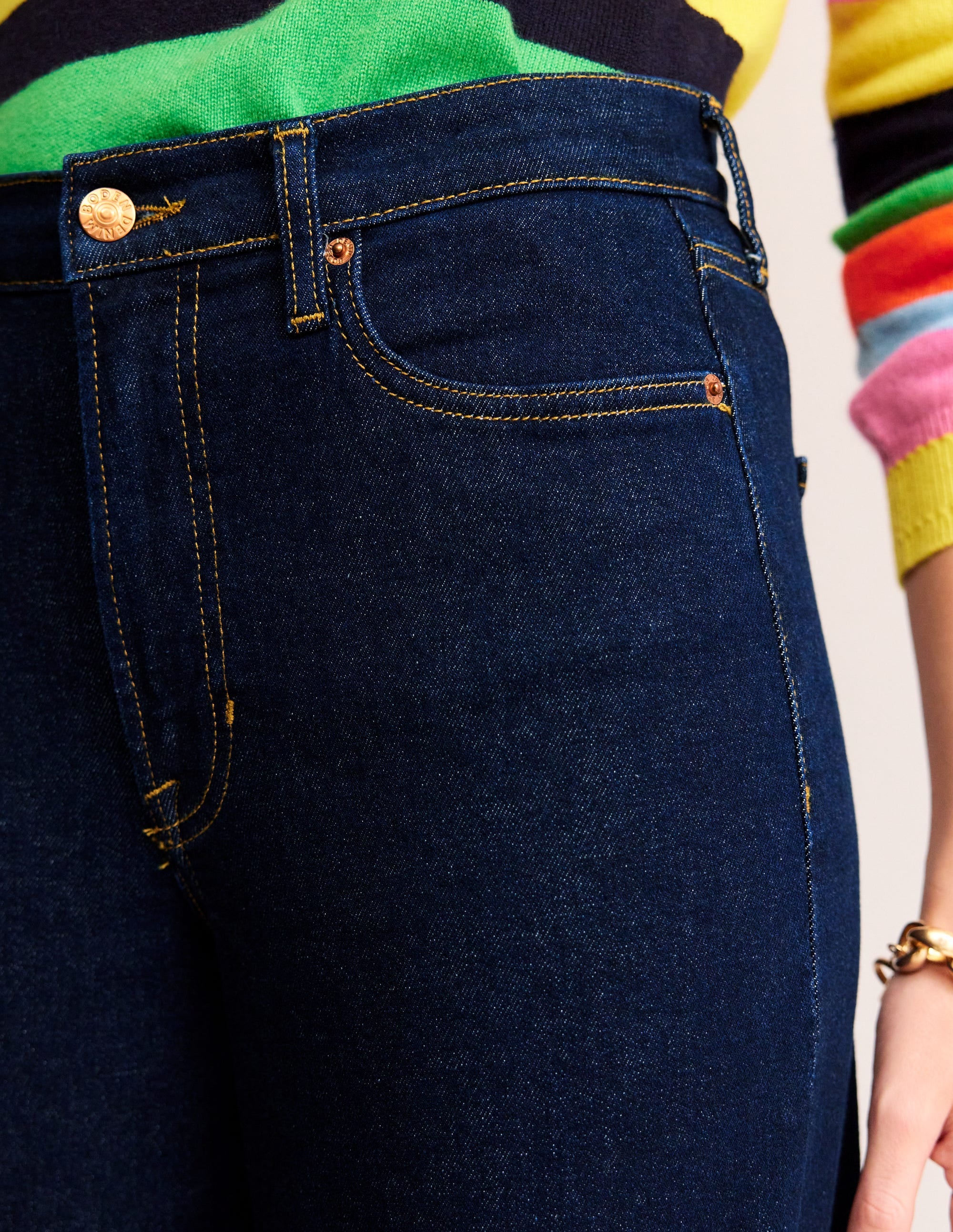 High Rise Wide Leg Jeans-Indigo - Image 5