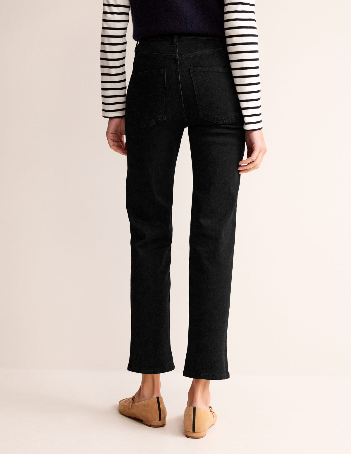 Mid Rise Slim Leg Jeans-Black - Image 3