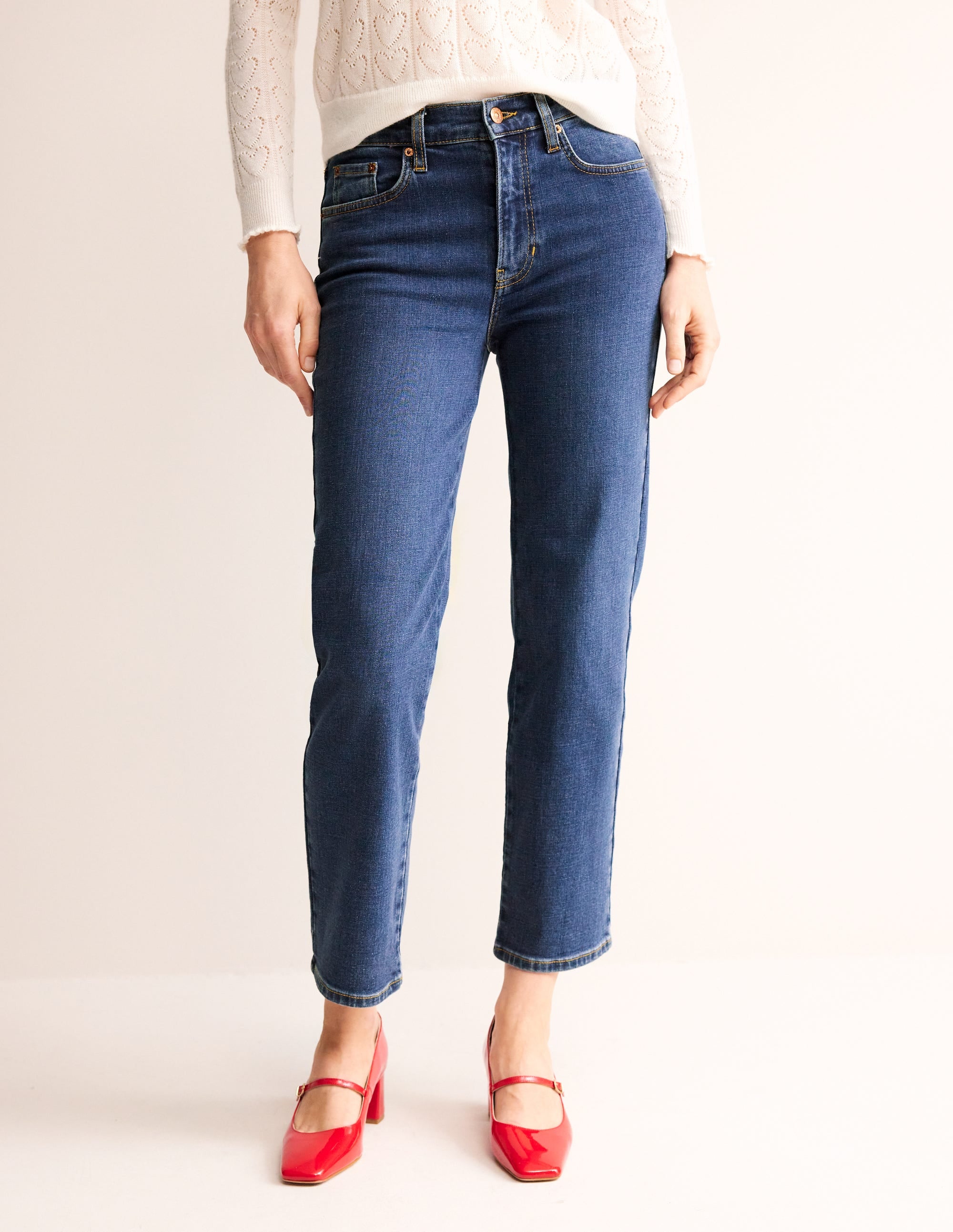 Mid Rise Slim Leg Jeans-Mid Vintage - Image 4
