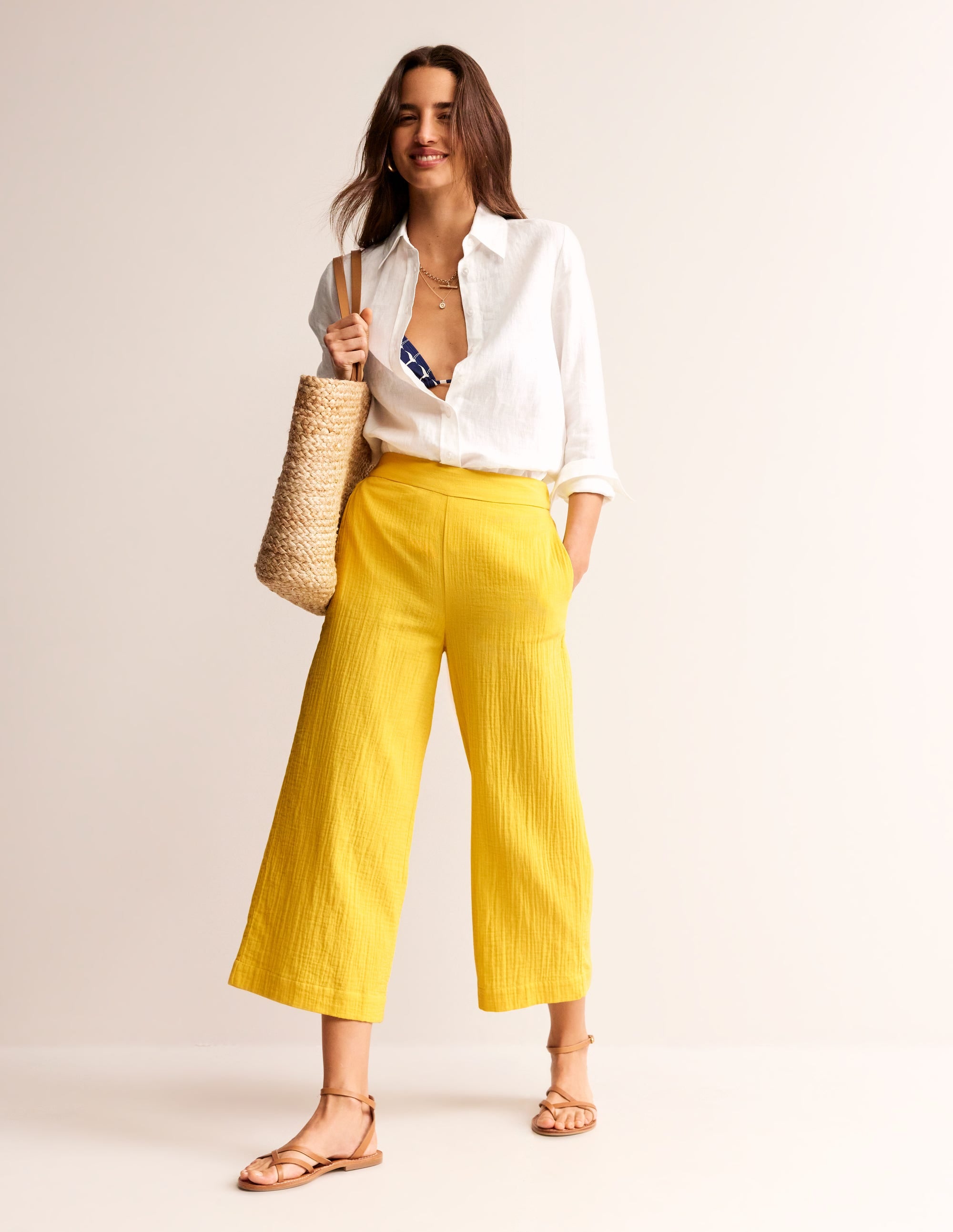 Pull-on Doublecloth Trousers-Passion Fruit - Image 1