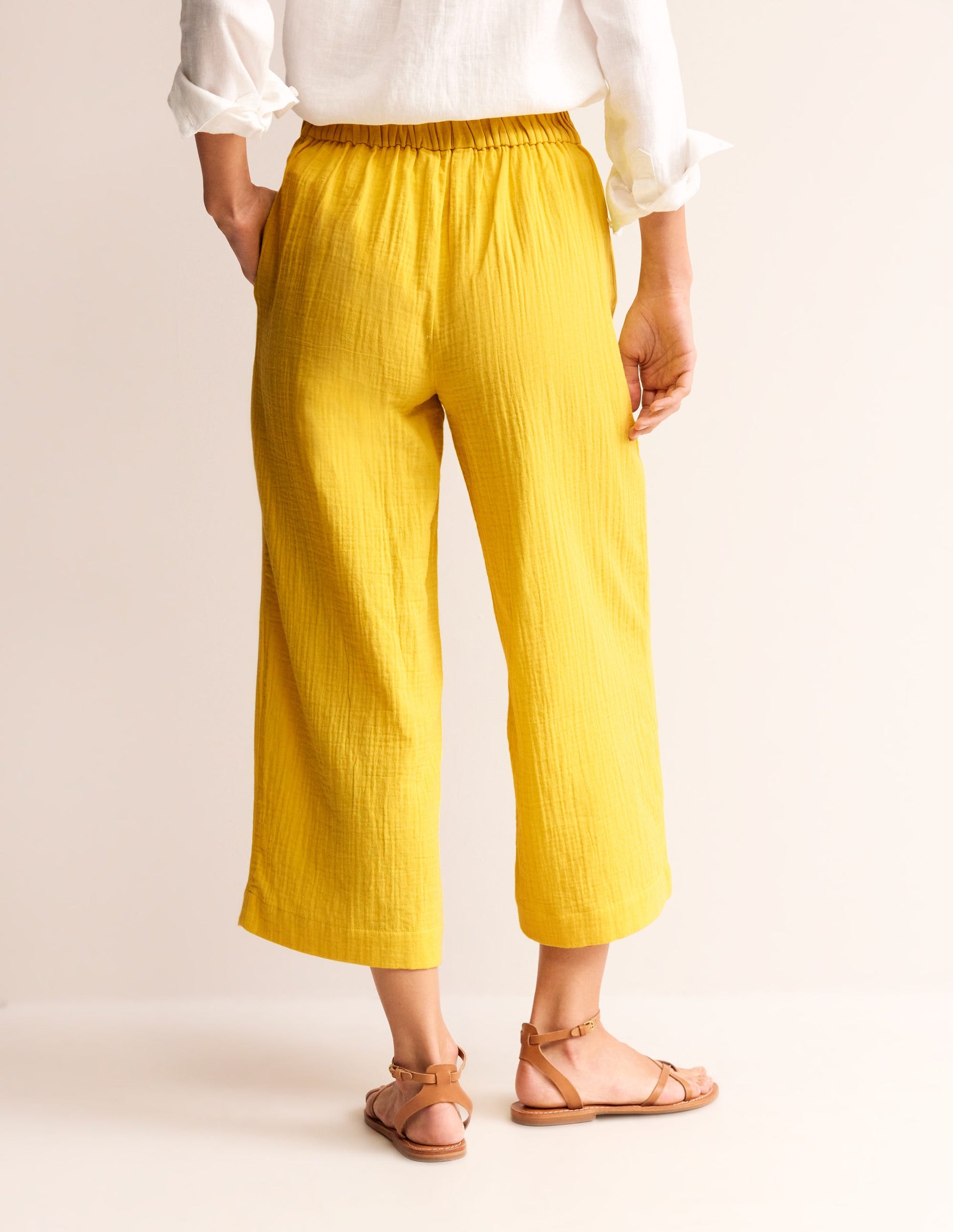Pull-on Doublecloth Trousers-Passion Fruit-3