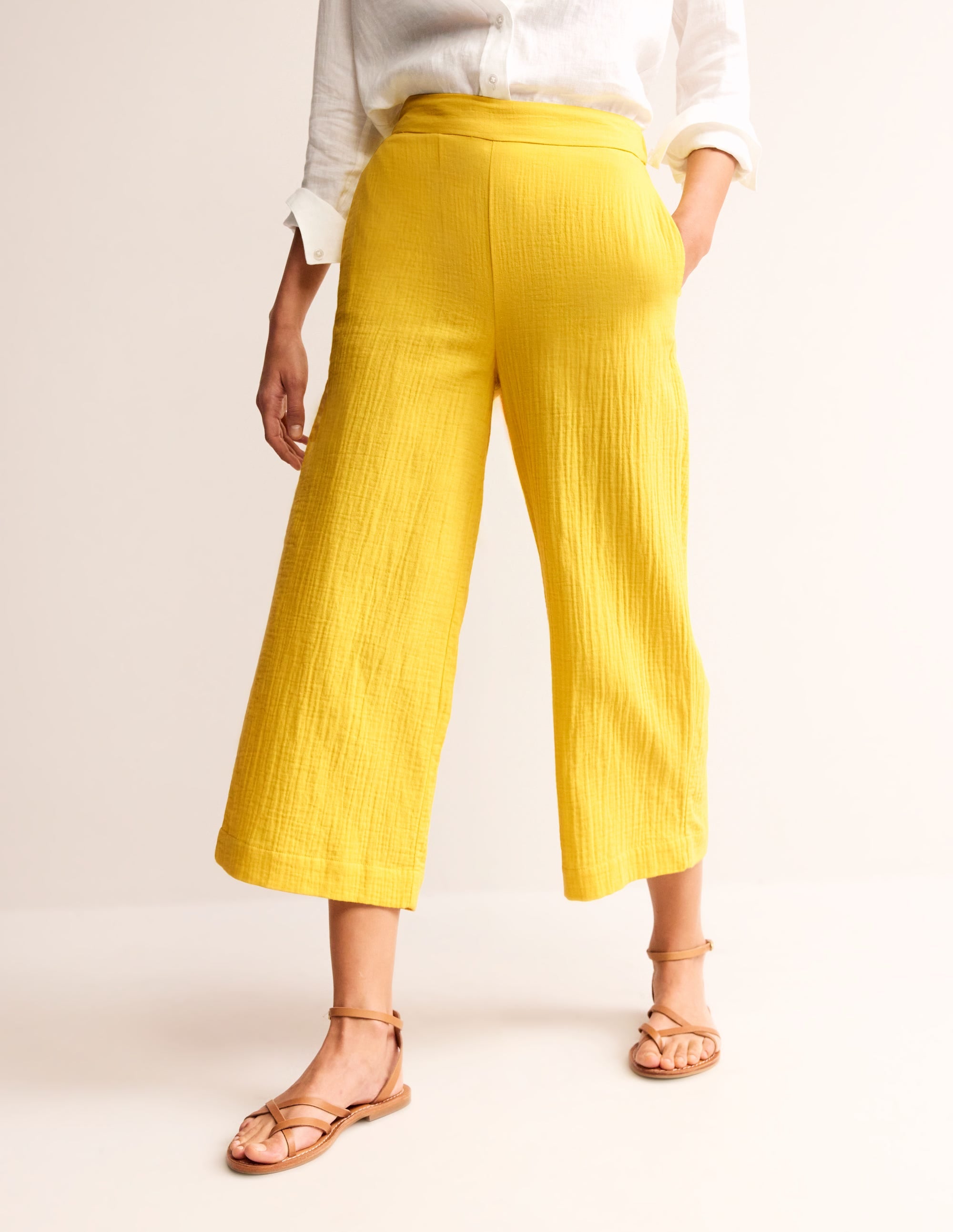 Pull-on Doublecloth Trousers-Passion Fruit - Image 4