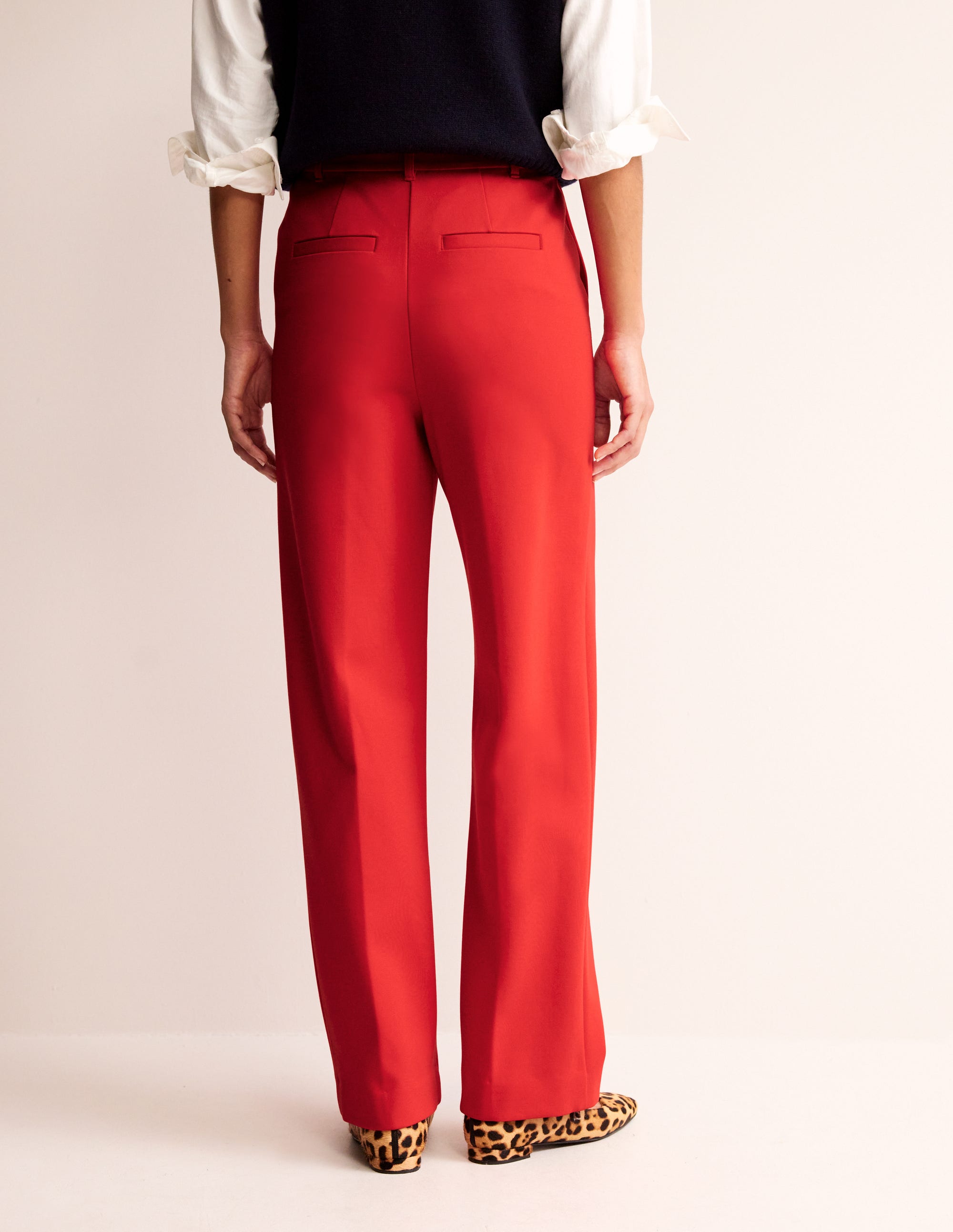 Pimlico Ponte Trousers-Hot Pepper - Image 3