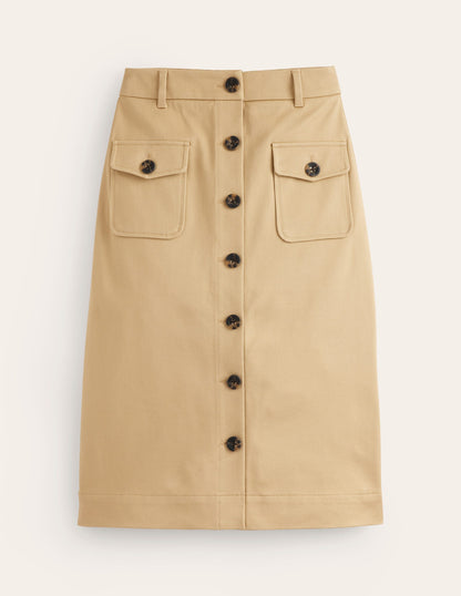 Utility Pocket Midi Skirt-Neutral-5