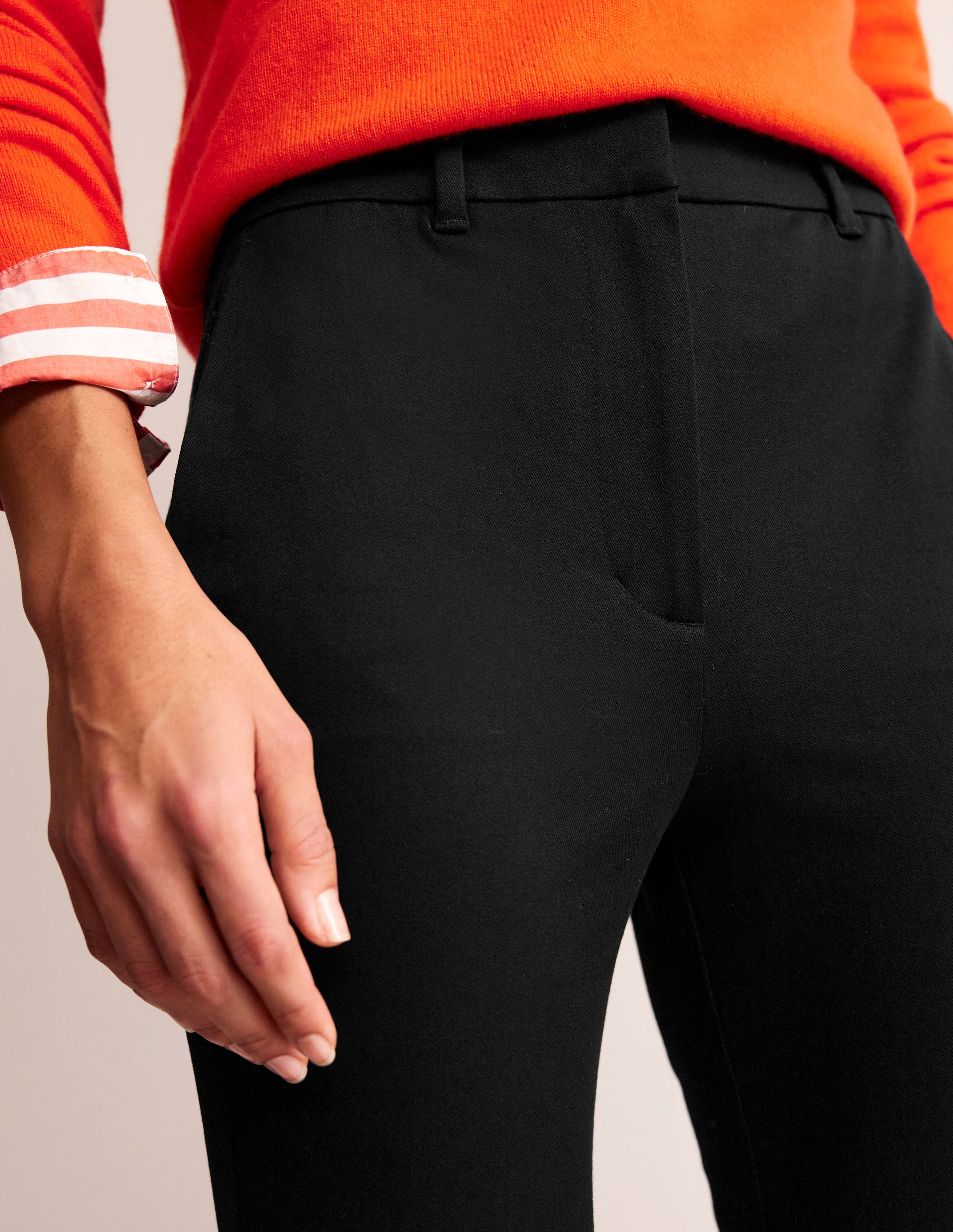 Chelsea Bi-stretch Trousers-Black - Image 2