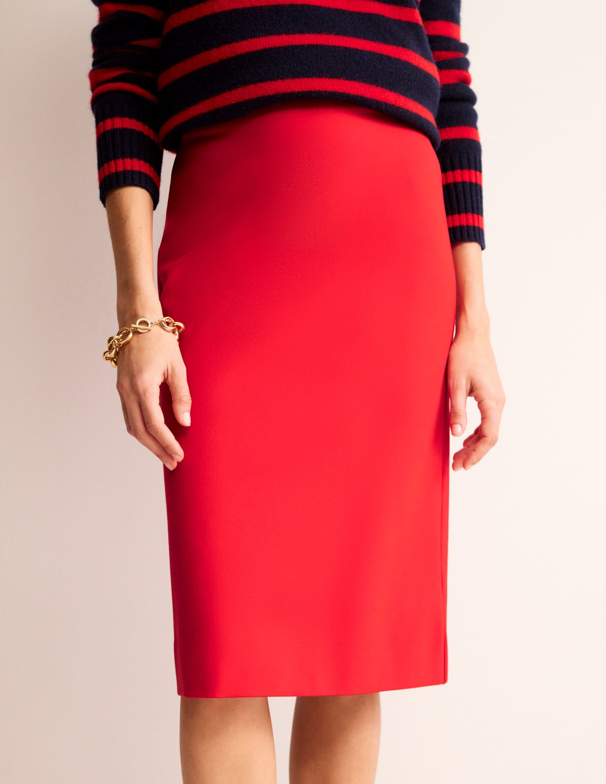 Hampshire Ponte Skirt-Hot Pepper-4