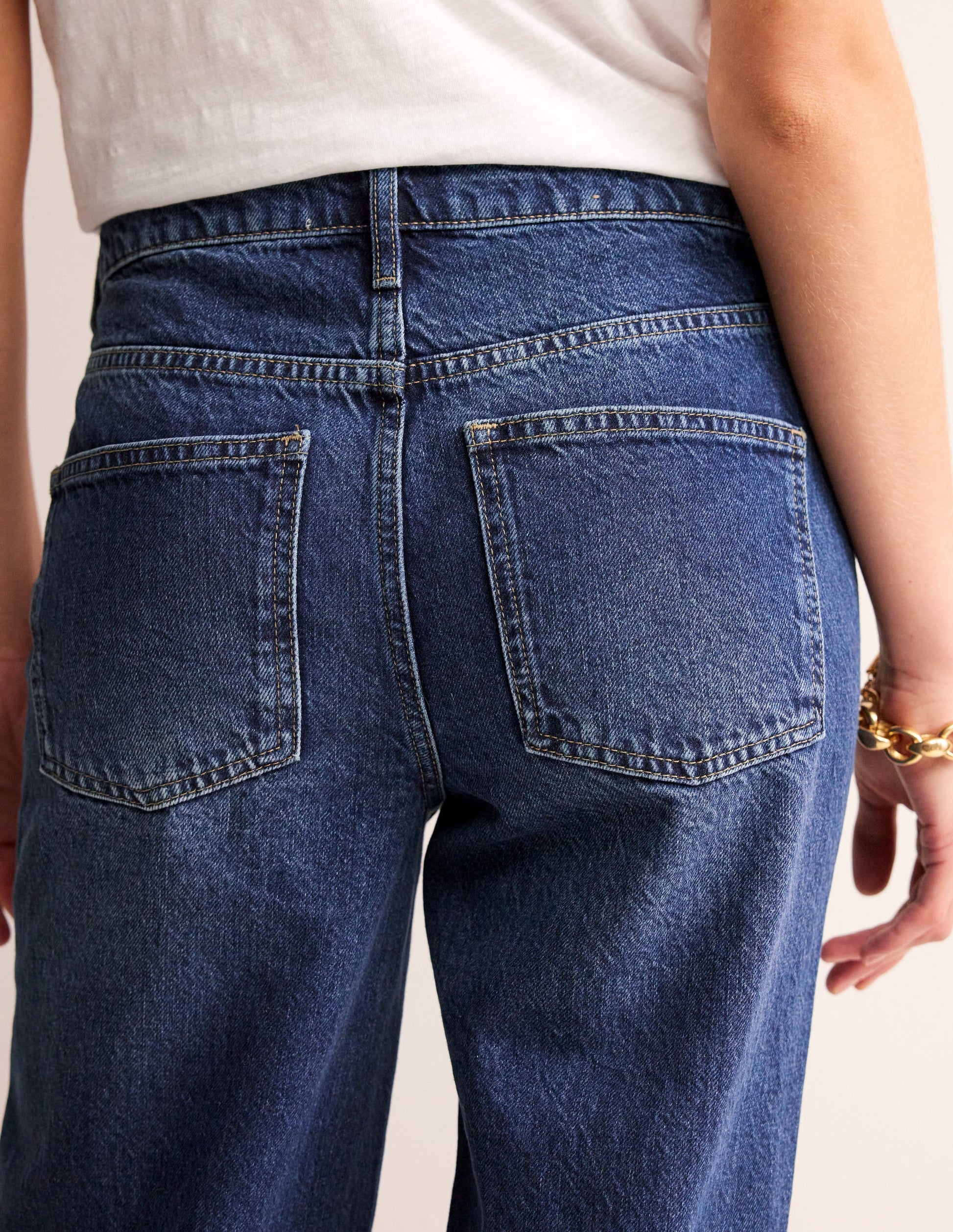 Mid Rise Tapered Jeans-Dark Vintage-2