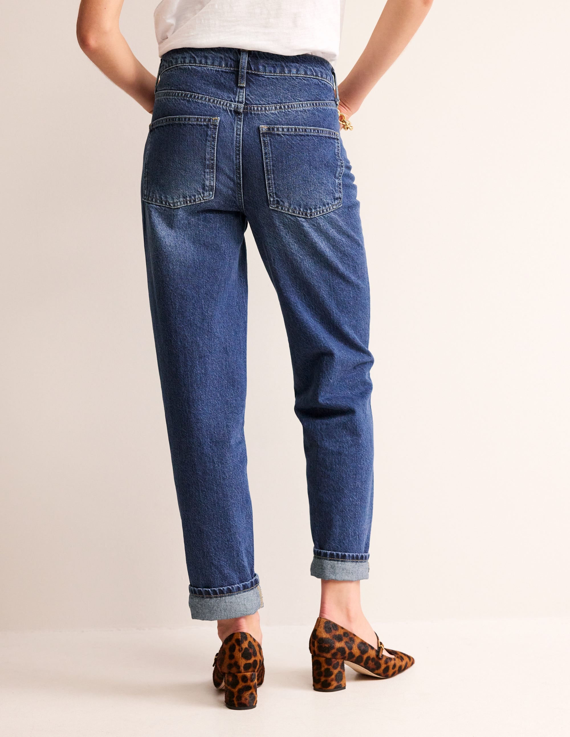 Mid Rise Tapered Jeans-Dark Vintage - Image 3