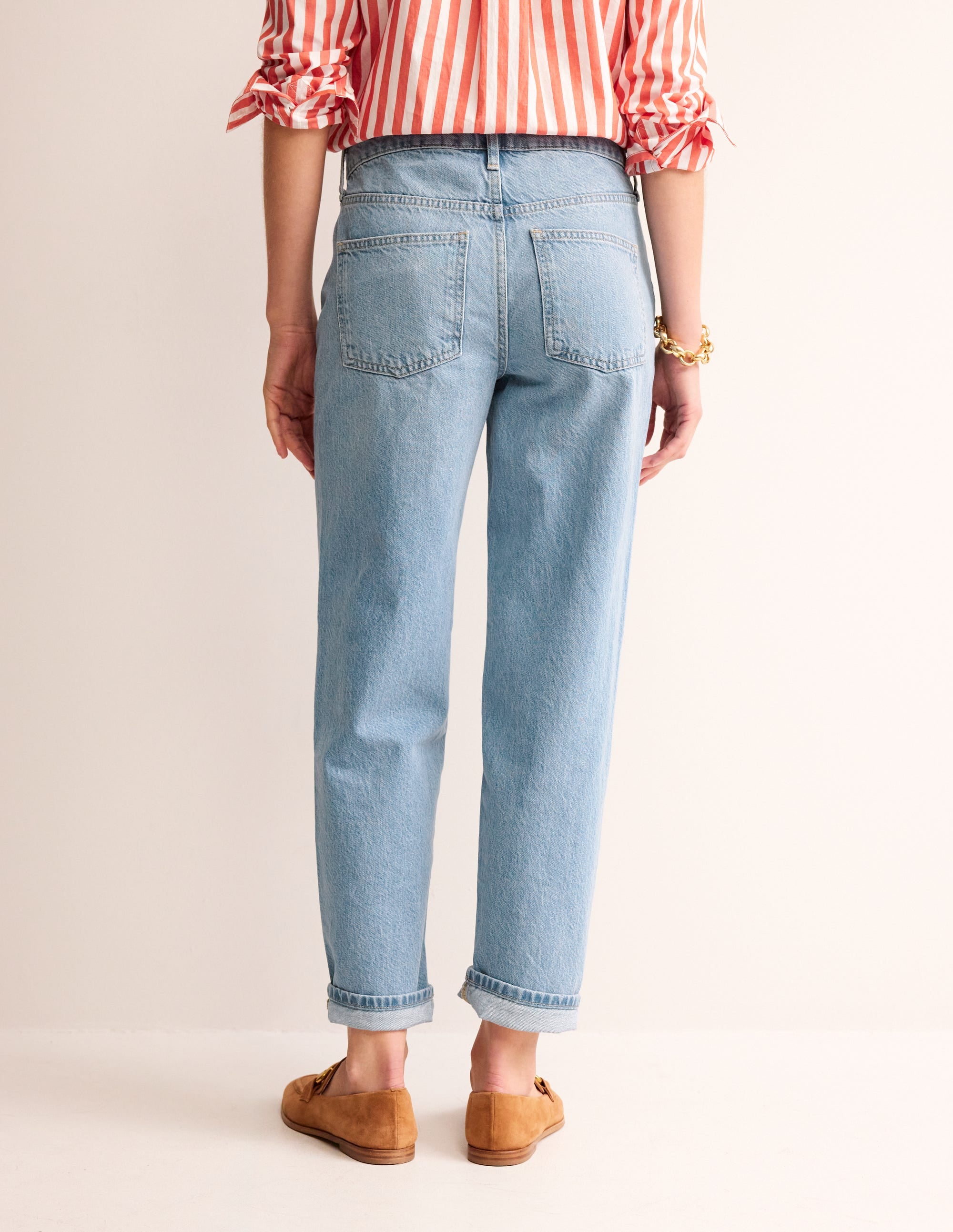Mid Rise Tapered Jeans-Light Vintage - Image 3