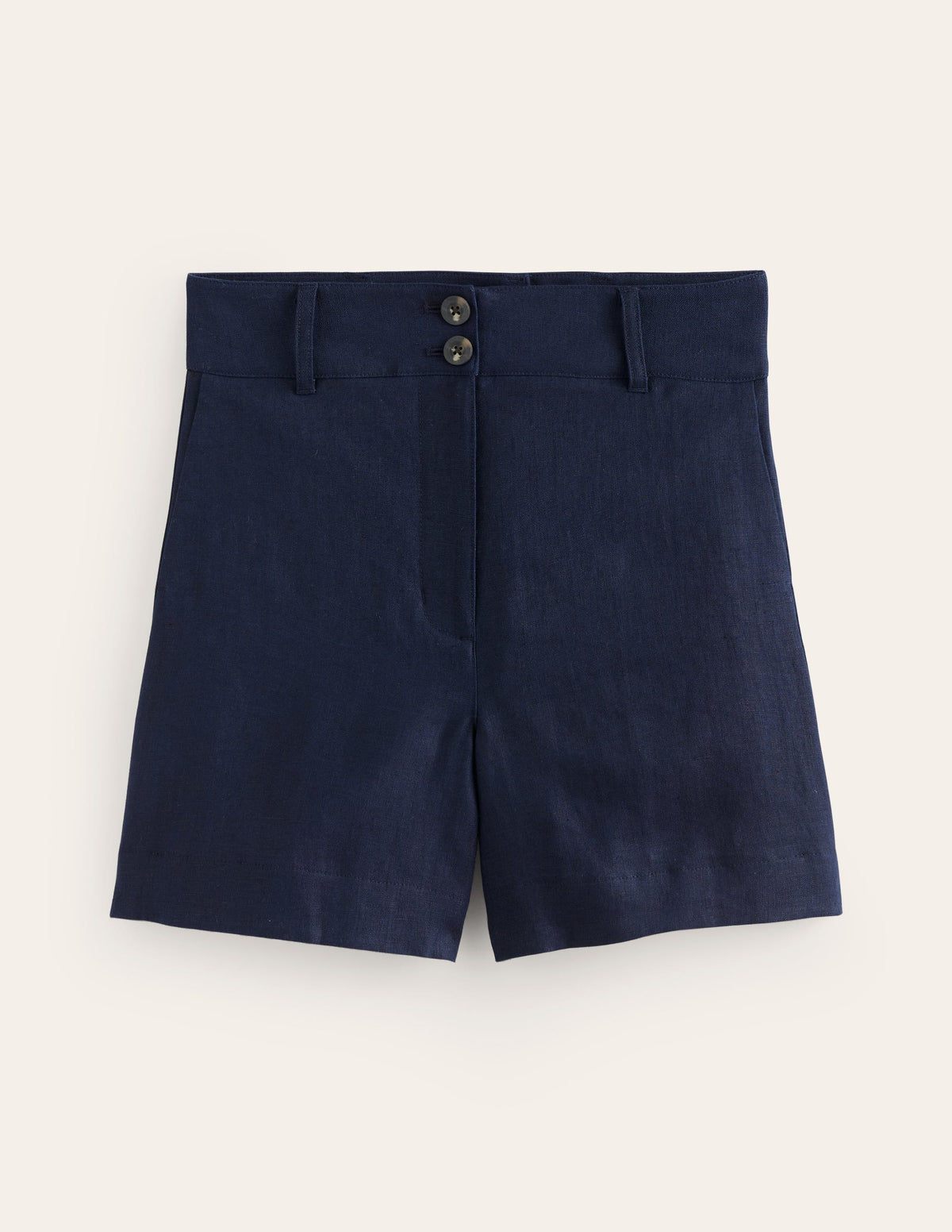 Westbourne Linen Shorts-Navy - Image 6