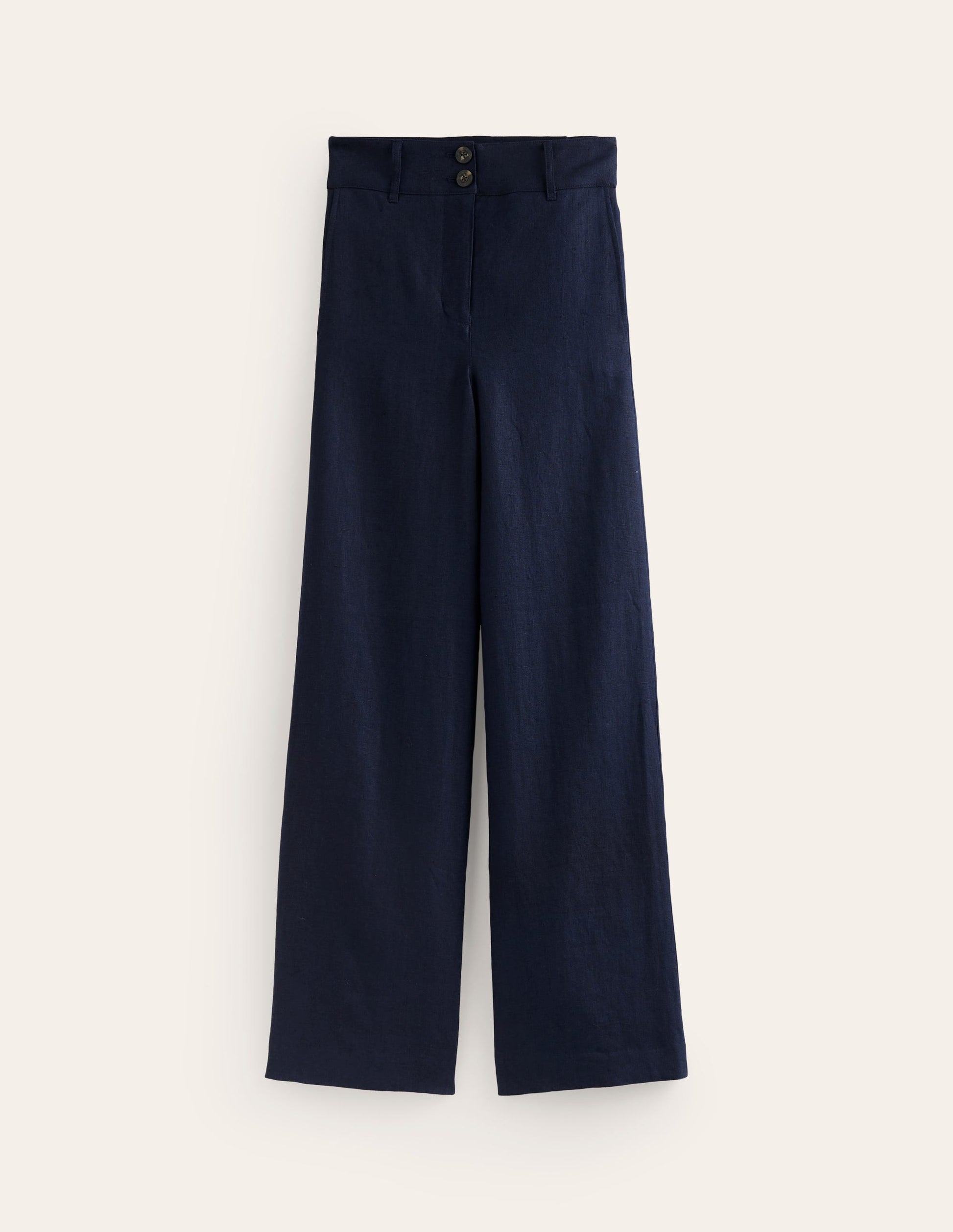 Westbourne Linen Trousers-Navy-5