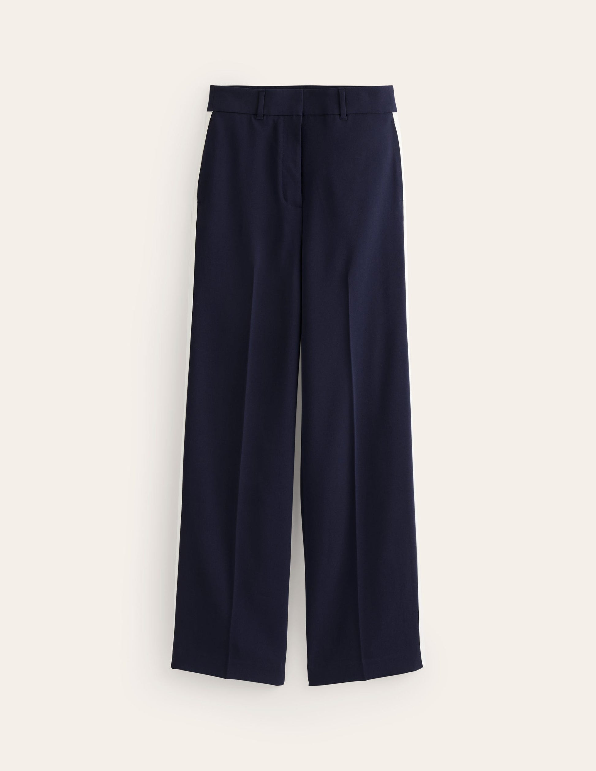 Westbourne Fluid Trousers-Navy Side Stripe-5