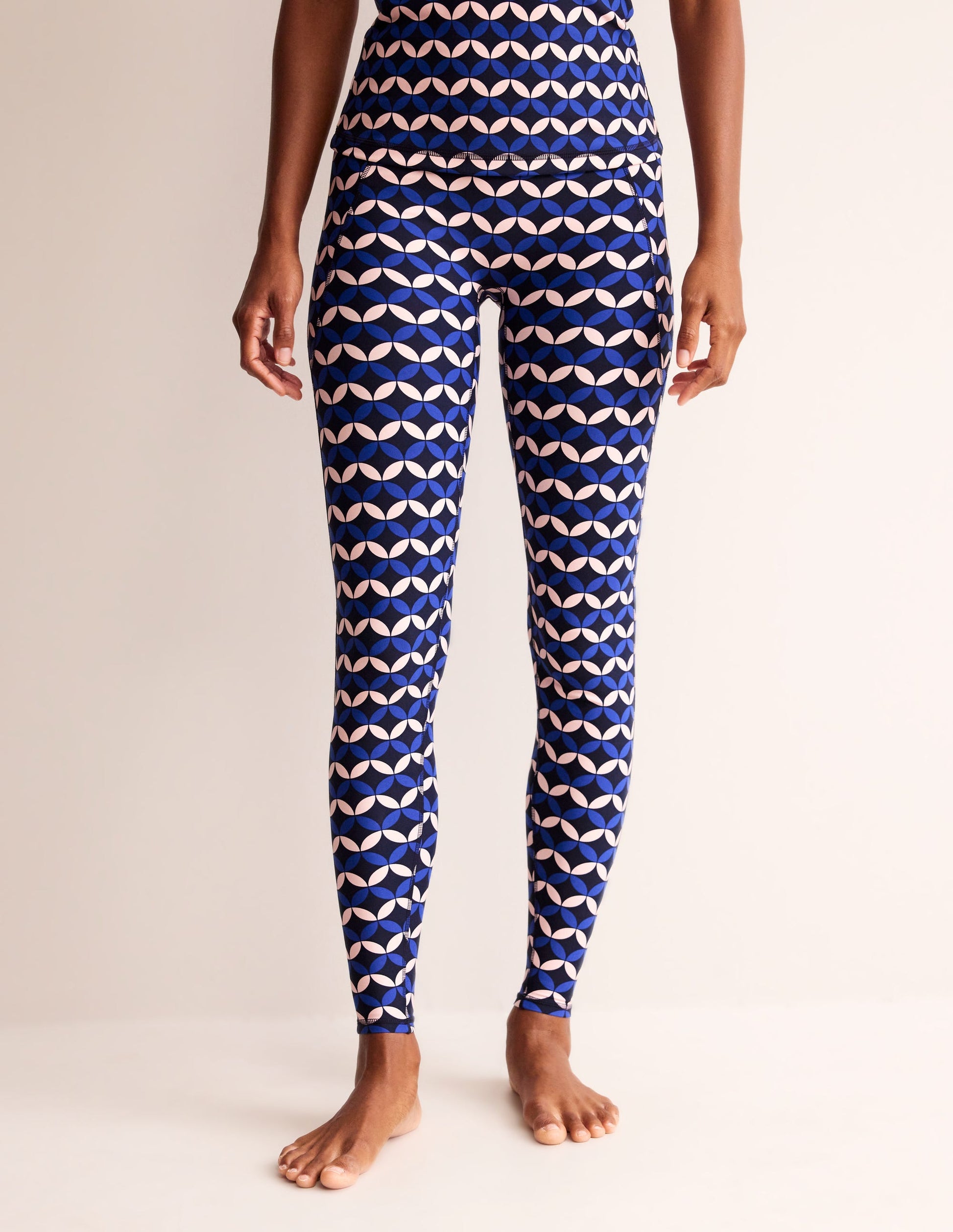 High Waist Pocket Leggings-Surf The Web, Diamond Terrace-4