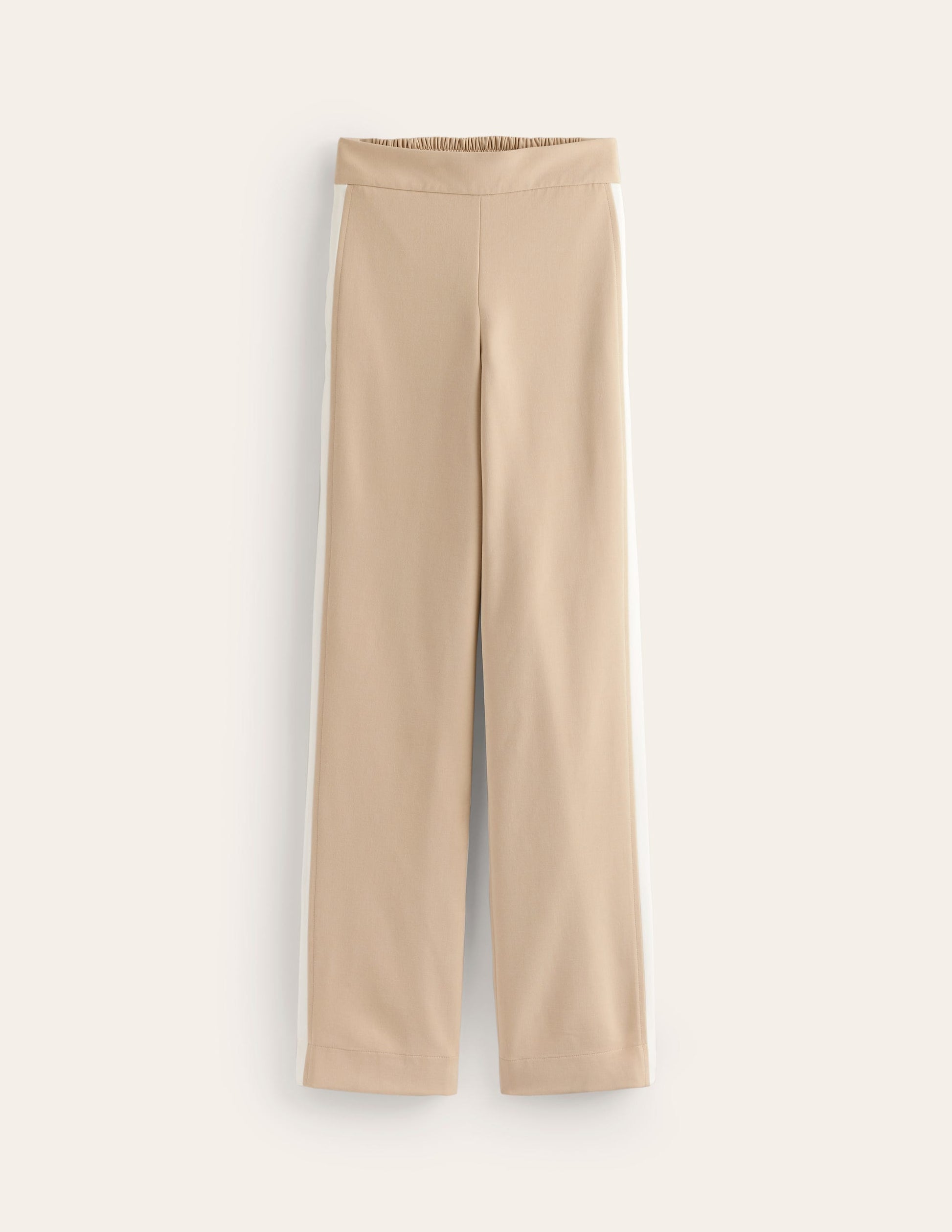 Pull On Side Stripe Trousers-Neutral-6