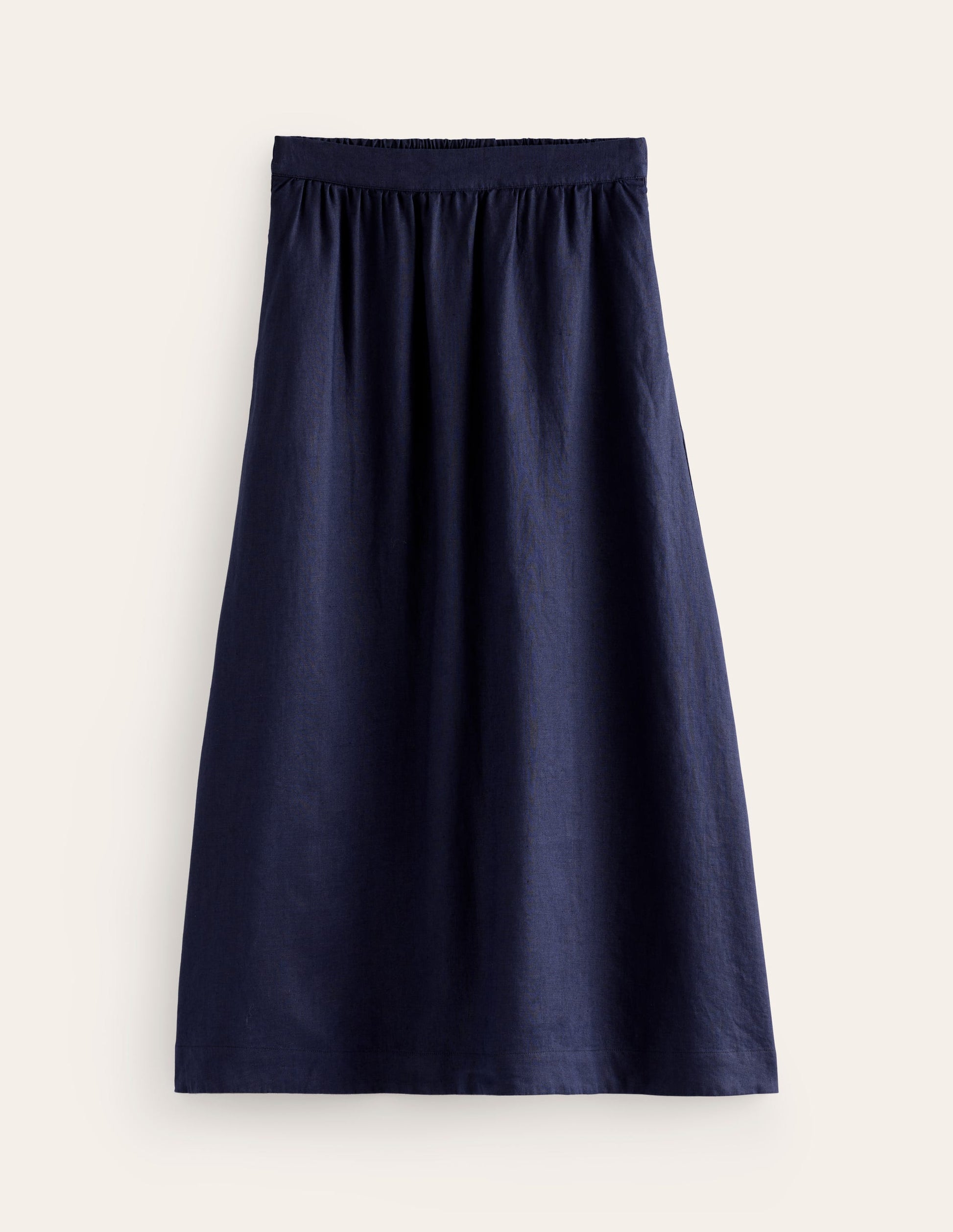 Florence Linen Skirt-Navy-5