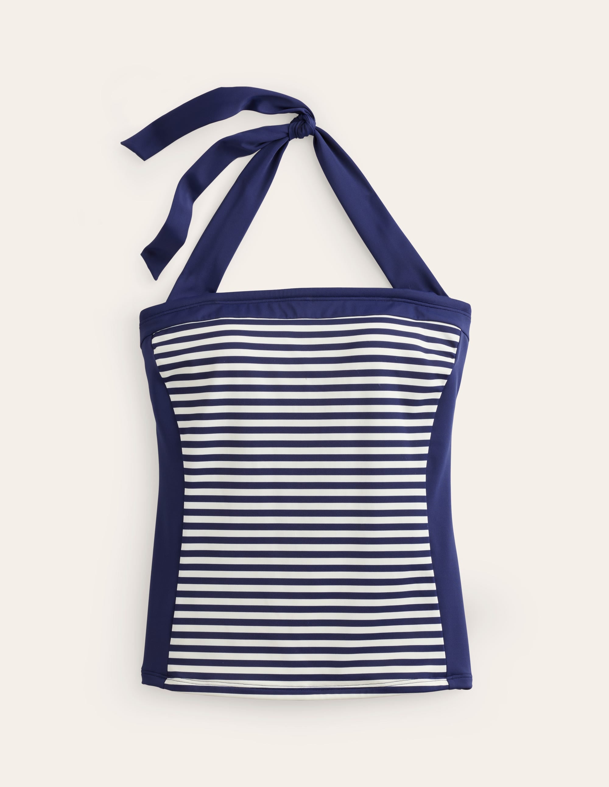 Santorini Tankini Top-French Navy, Ivory Stripe - Image 5