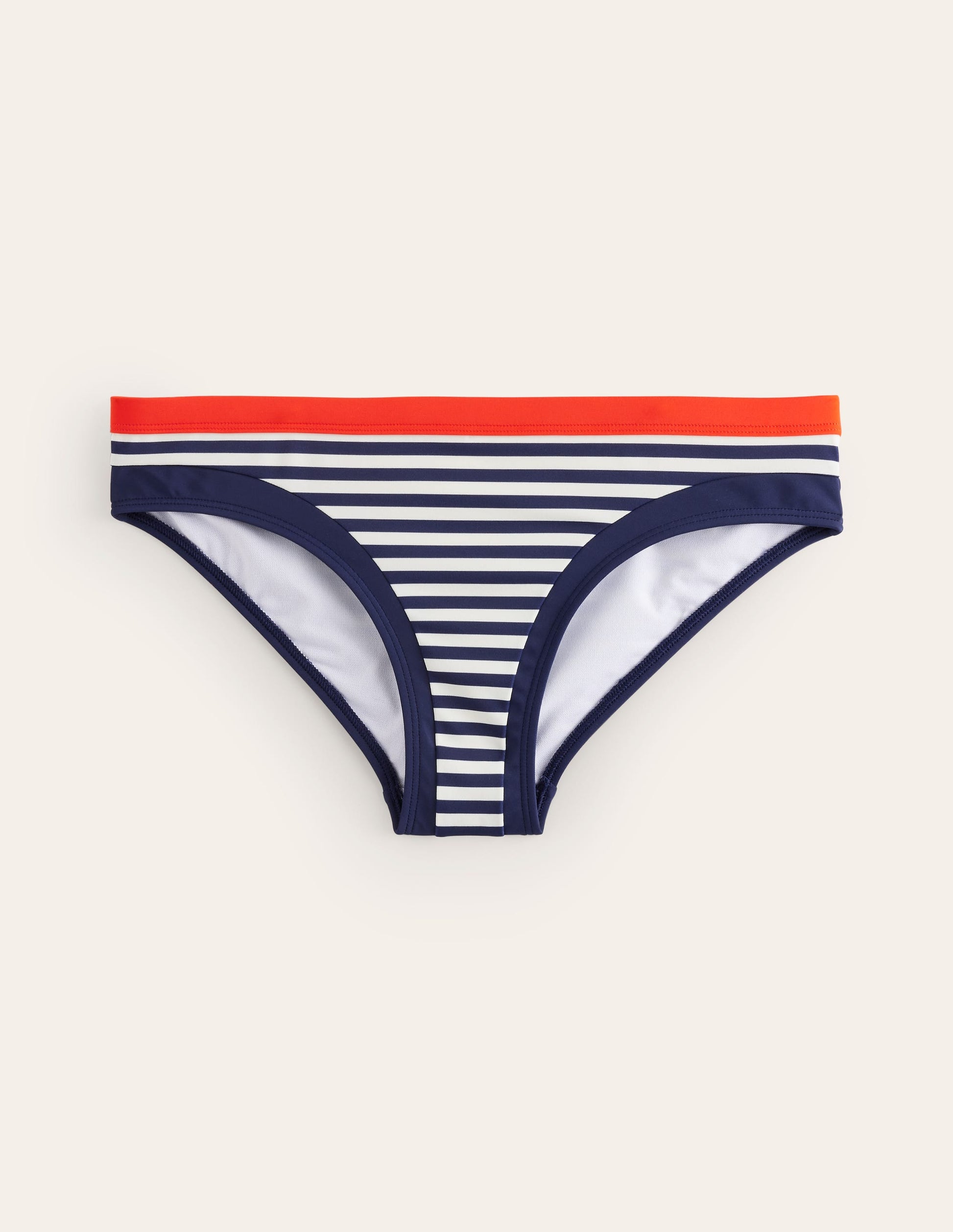Santorini Bikini Bottoms-Red, Navy Stripe-5