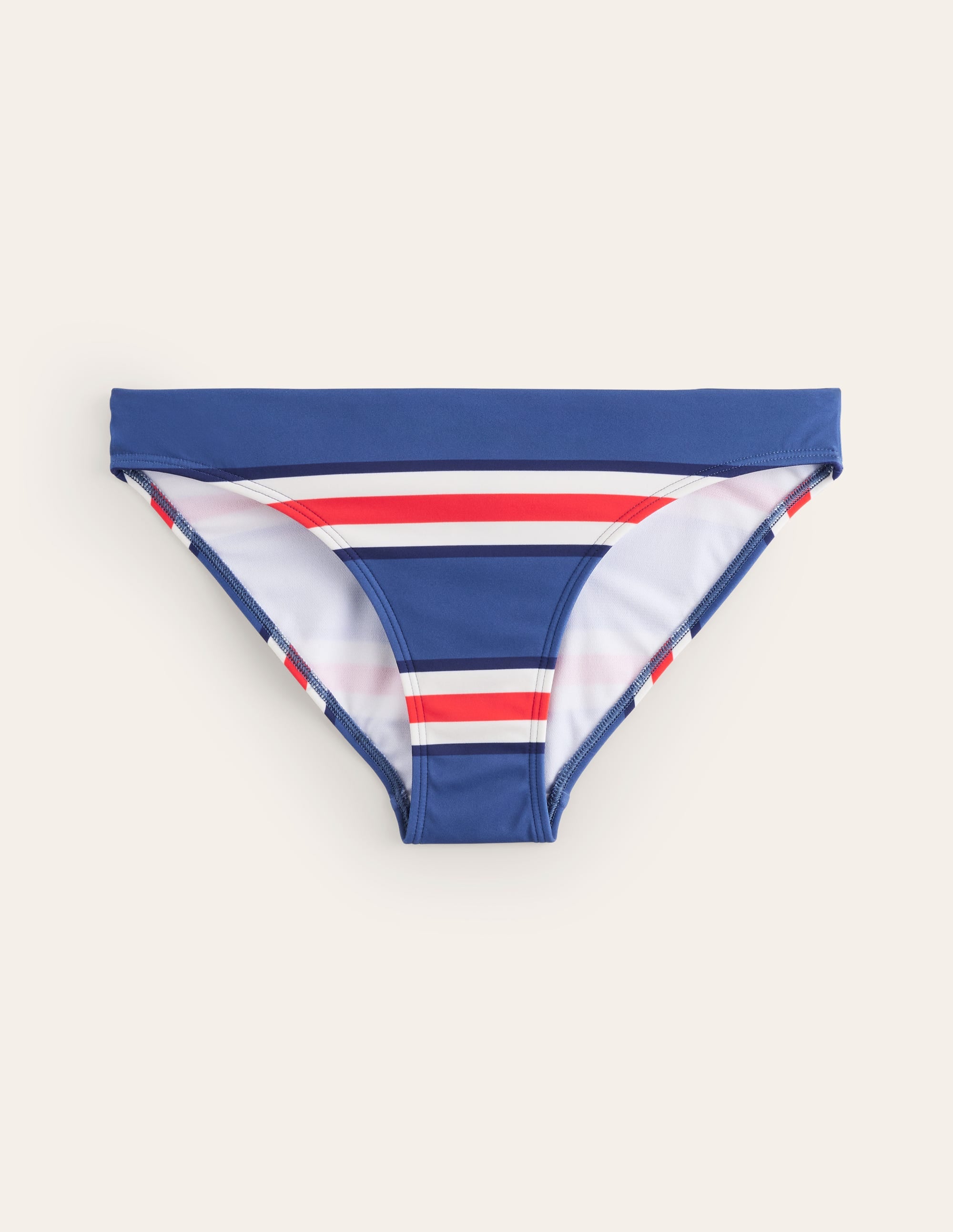 Classic Bikini Bottoms-Blue Jay, Poppy Red Stripe - Image 5