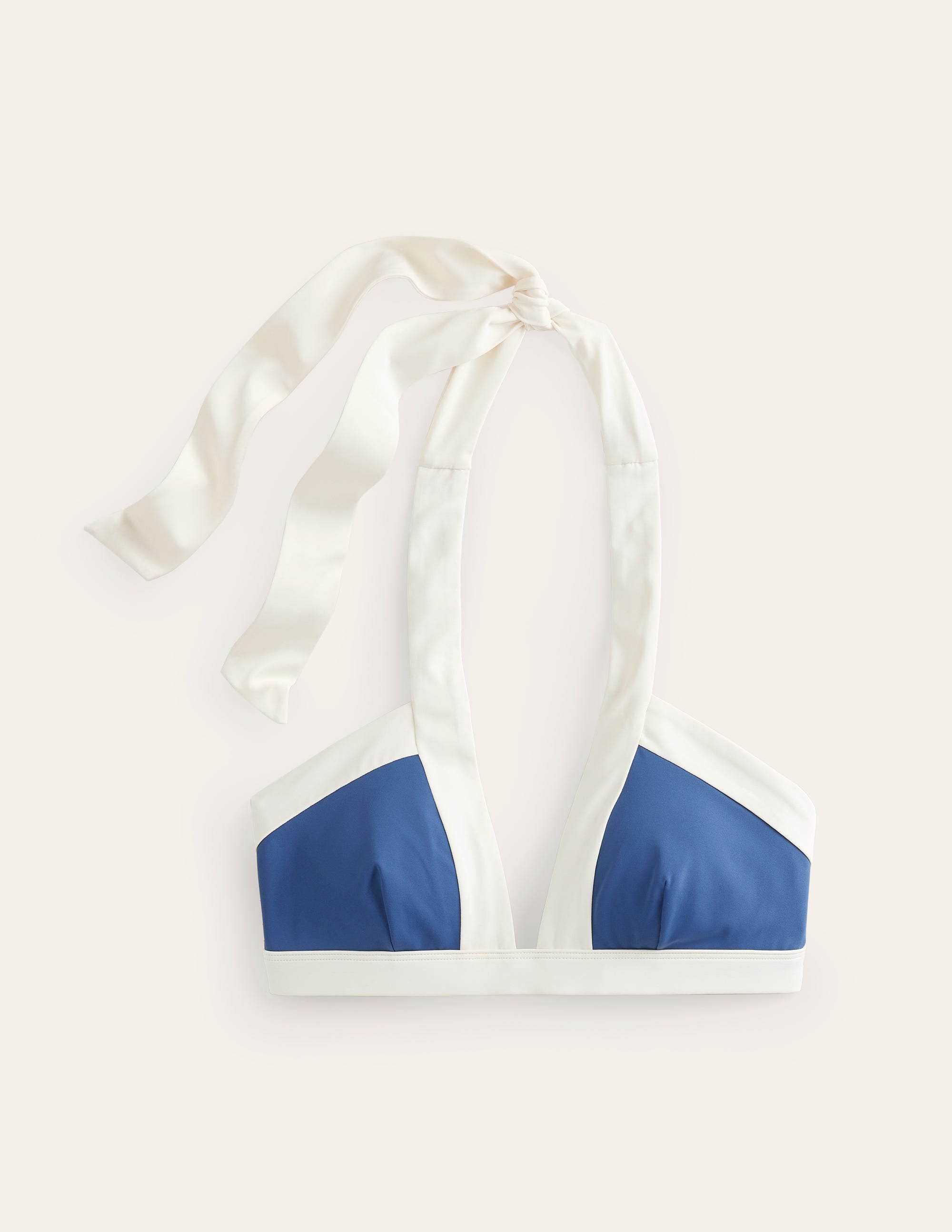 Ithaca Halter Bikini Top-Globe/ Ivory Colourblock - Image 5
